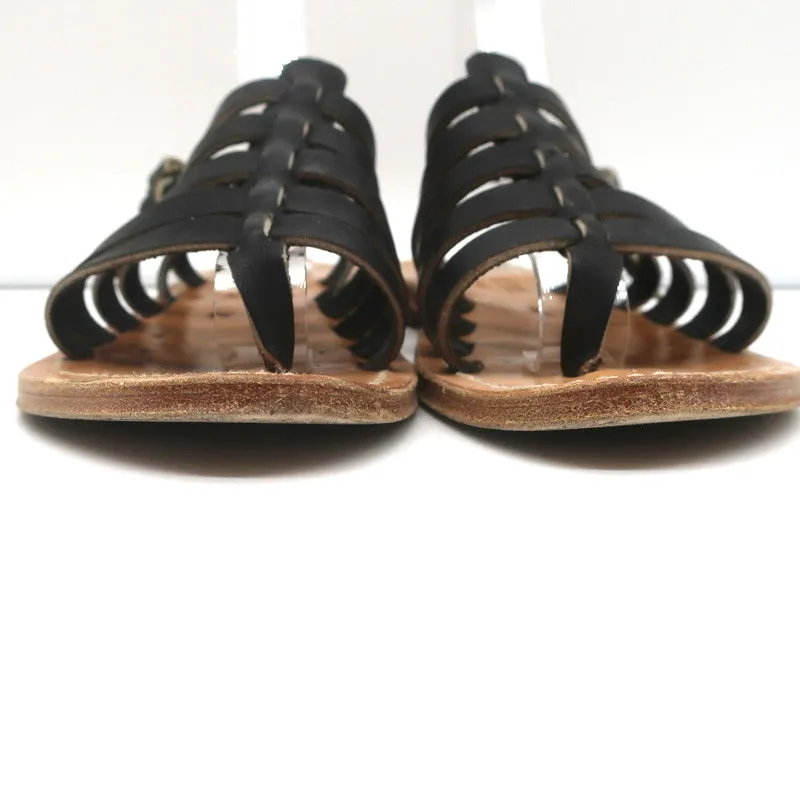 Sandales à lanières K.Jacques Homère en cuir noir taille 38