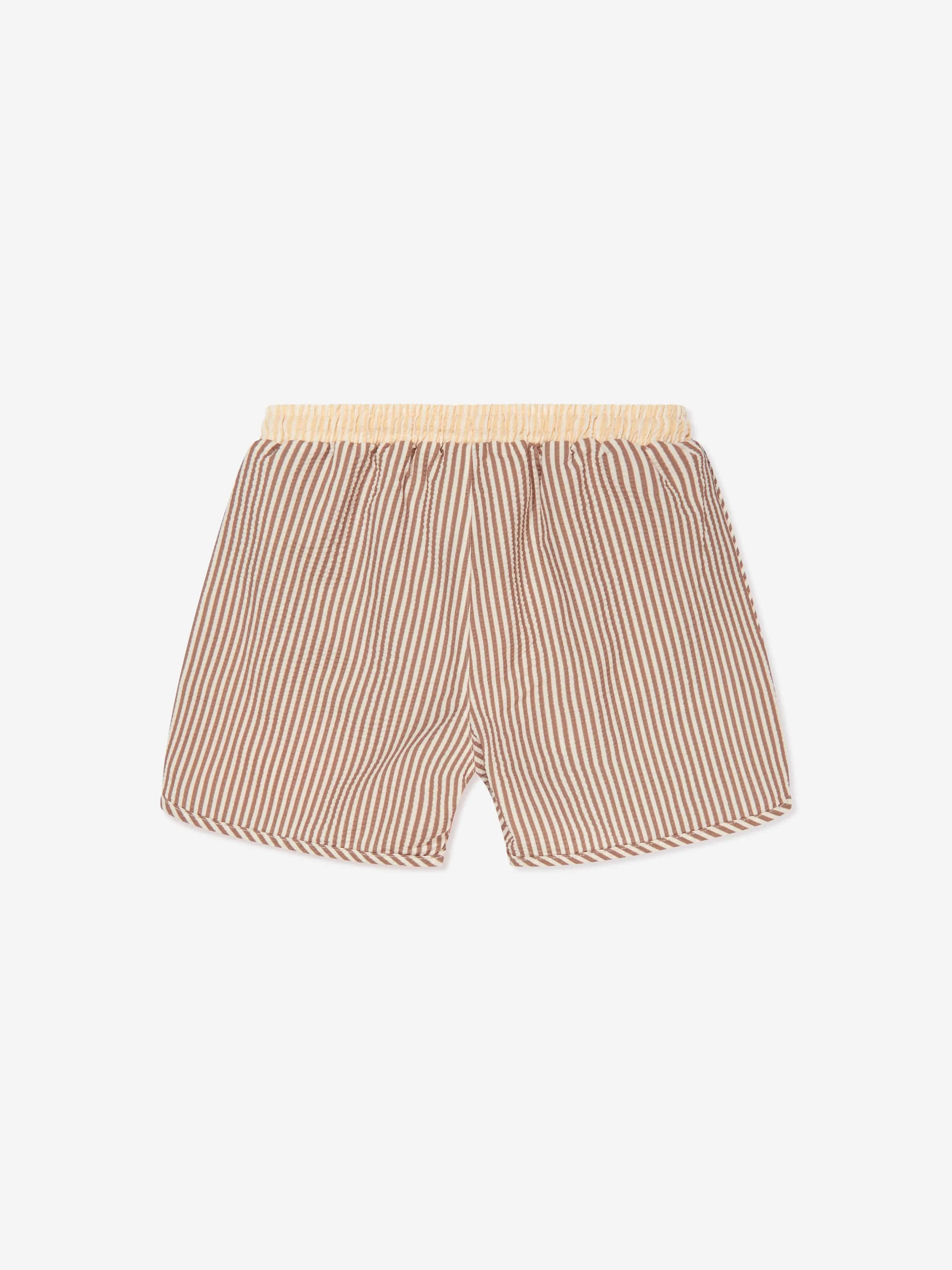 Konges Slojd Shorts de Bain à Rayures Asnou pour Filles en Bleu