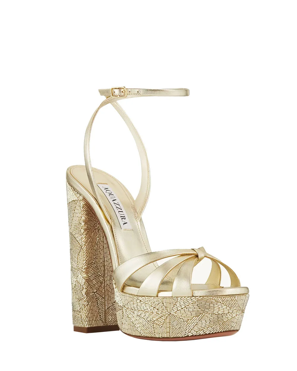 La Nuit Plateau 140 Sandale en Or