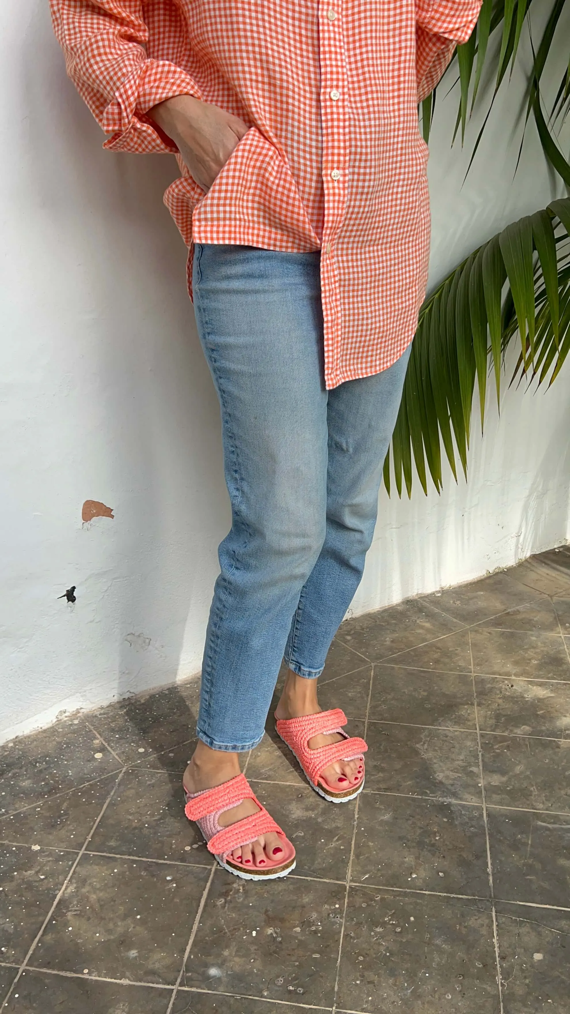 Sandales Rafia La Vera Vegan | Rose