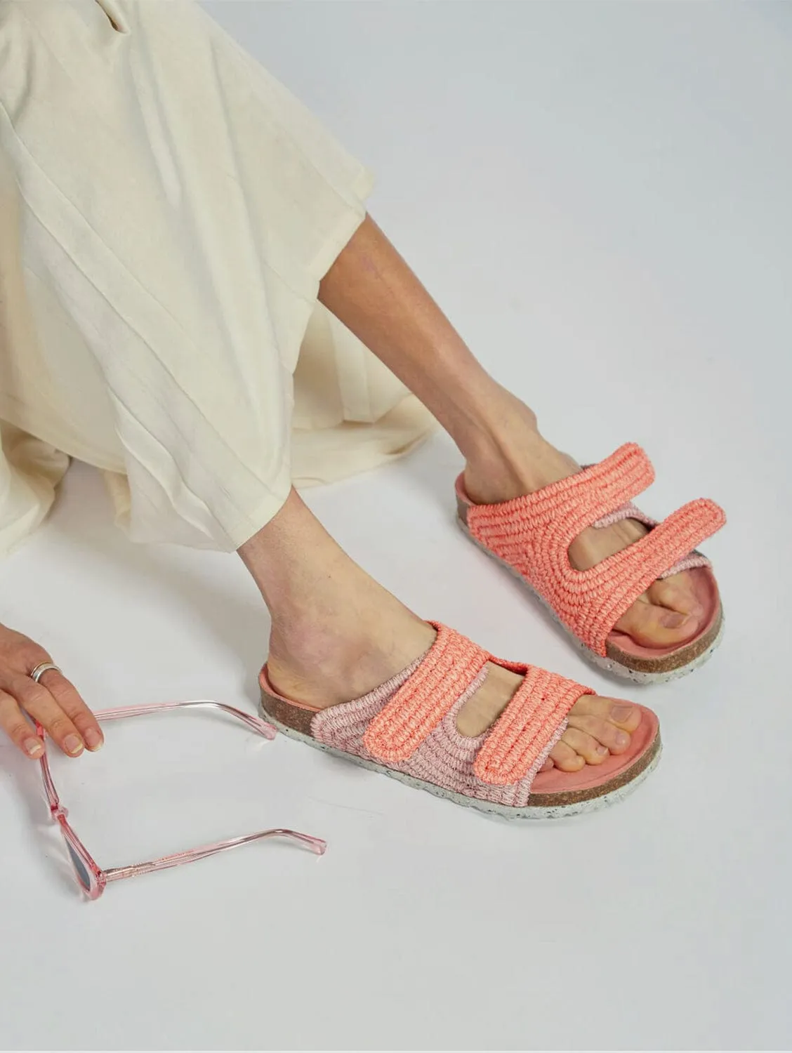 Sandales Rafia La Vera Vegan | Rose