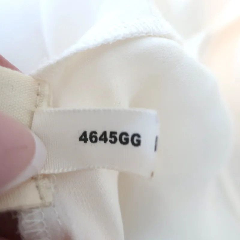 Agence Blouse Drapée Rita Soie Crème Taille Extra Extra Petit Haut à Manches Longues