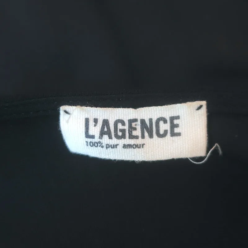 Haut drapé orné de strass en soie noire taille Extra Small