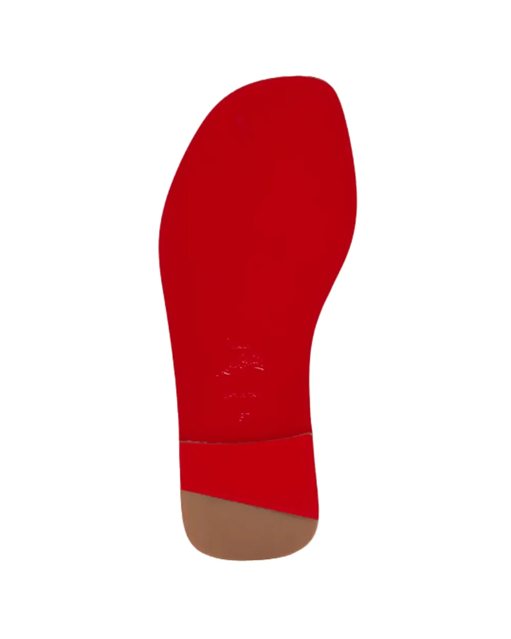Sandales en cuir à semelle rouge avec logo en Cuoio
