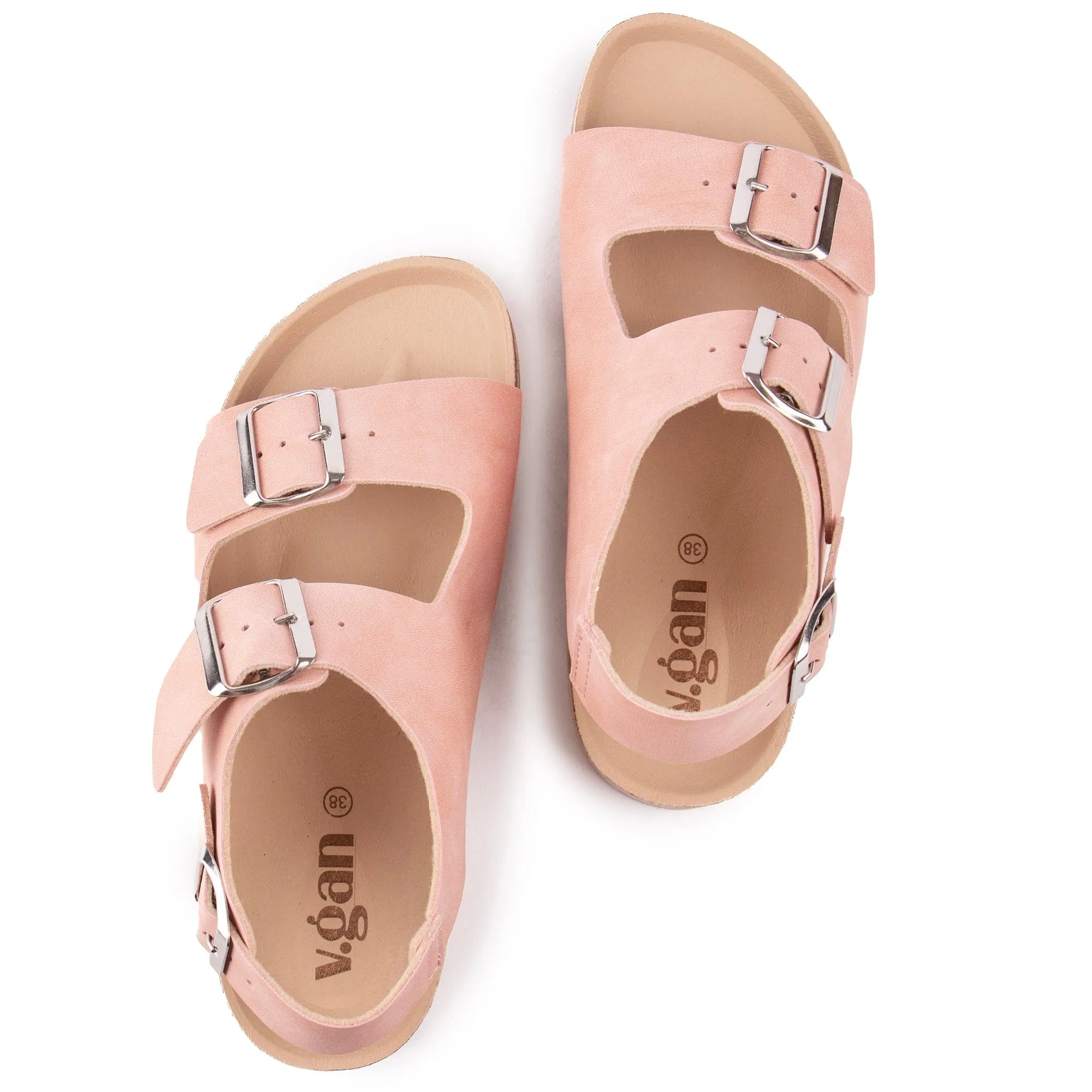 Sandales vegan pour femmes Lima avec semelle intérieure | Rose