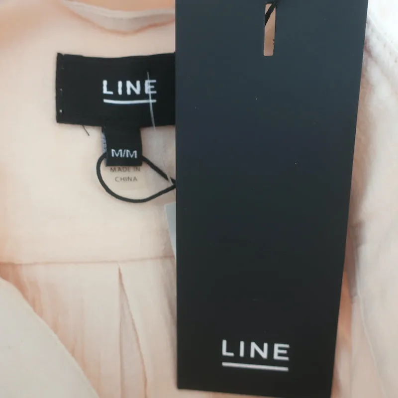 Chemise à boutons ligne Bellini Blush en coton taille moyenne manches longues haut NEUF