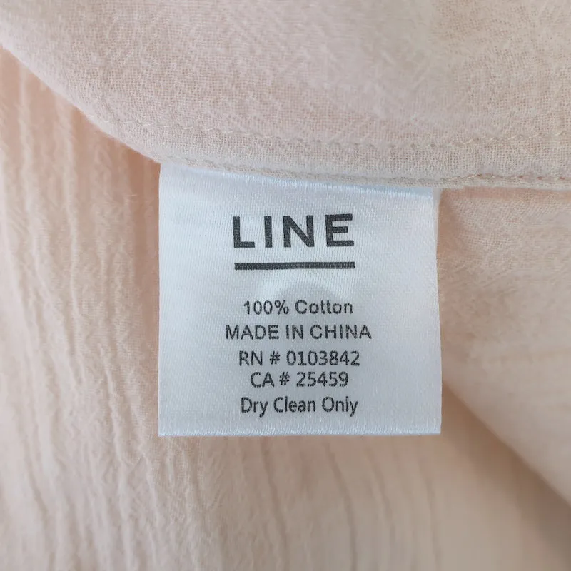 Chemise à boutons ligne Bellini Blush en coton taille moyenne manches longues haut NEUF