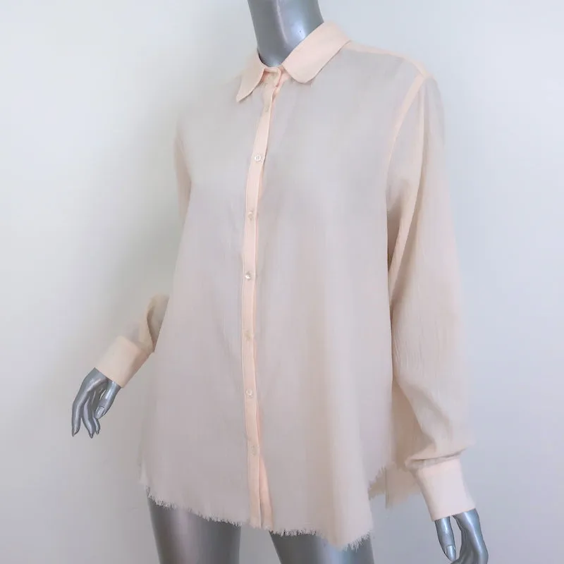 Chemise à boutons ligne Bellini Blush en coton taille moyenne manches longues haut NEUF