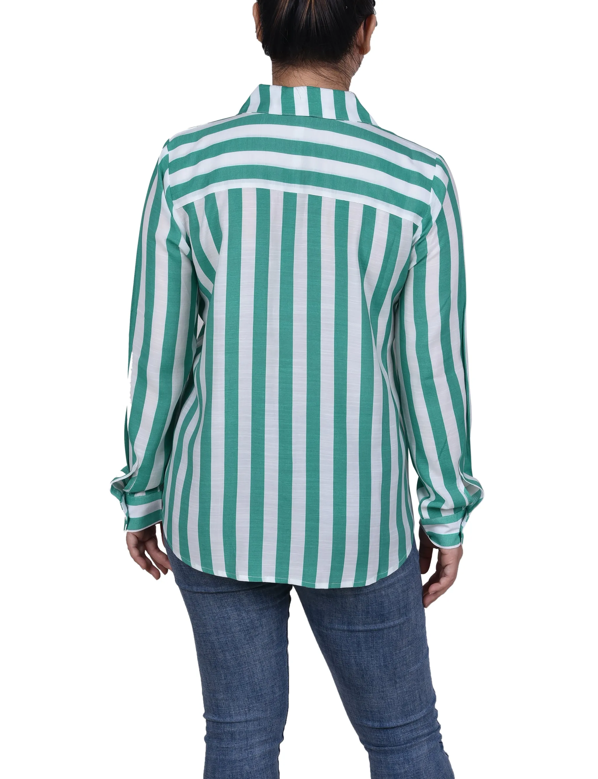 Chemise à manches longues rayée