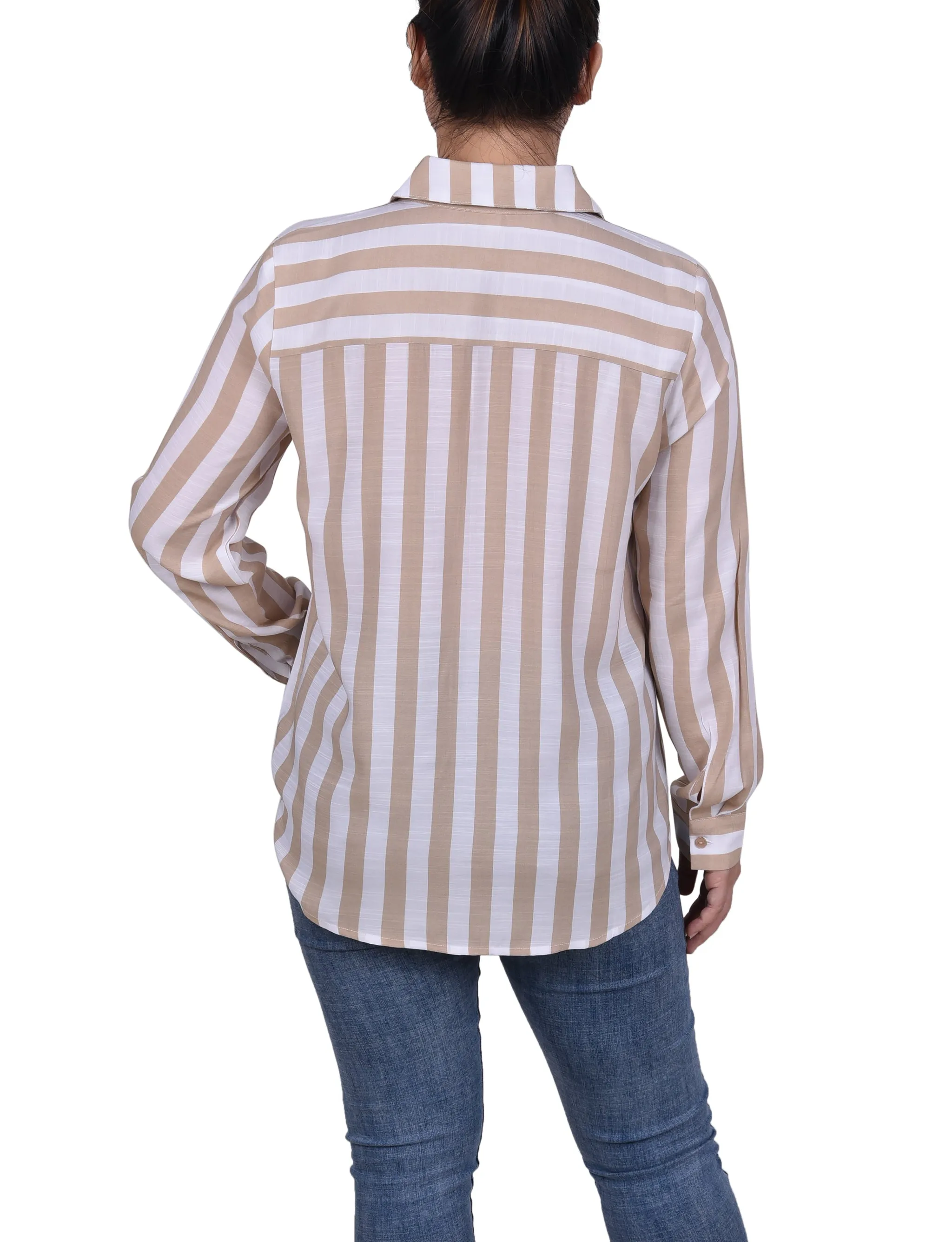 Chemise à manches longues rayée