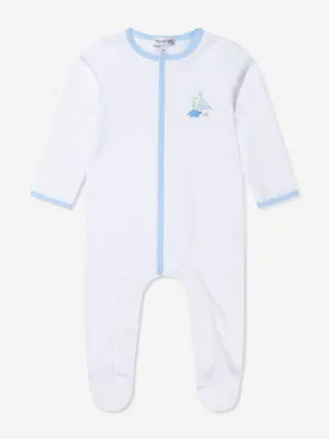 Magnolia Baby Baby Boys Dinoland Embroidered Babygrow in White