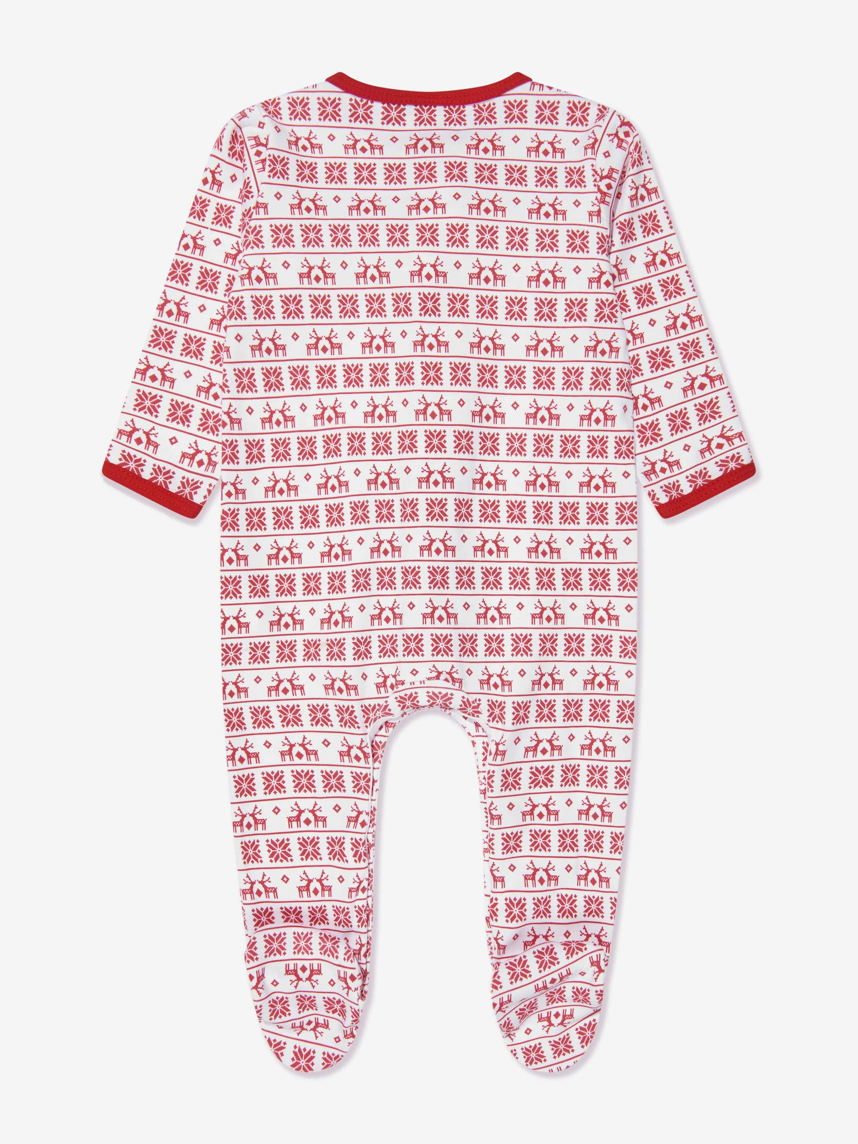 Magnolia Baby Body bébé à motifs Fair Isle en rouge