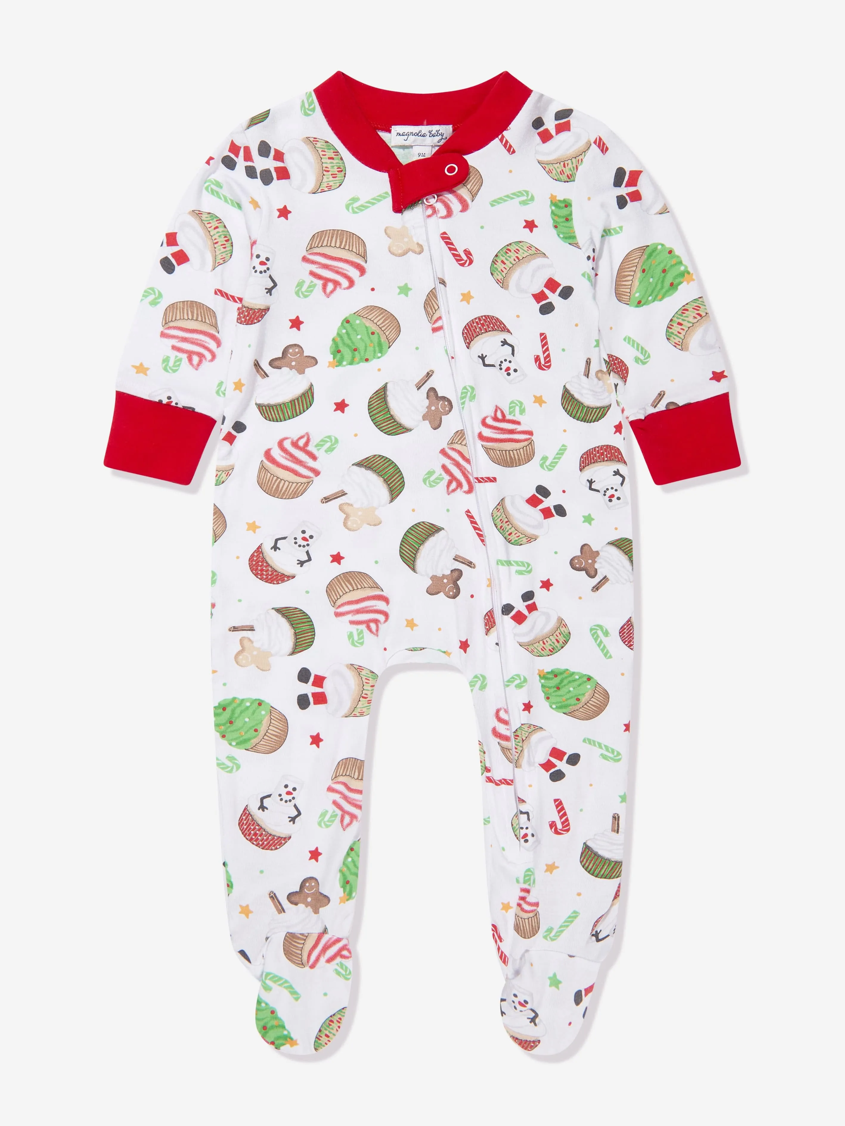 Magnolia Baby Baby Combinaison à Zip Festive Cupcakes en Blanc