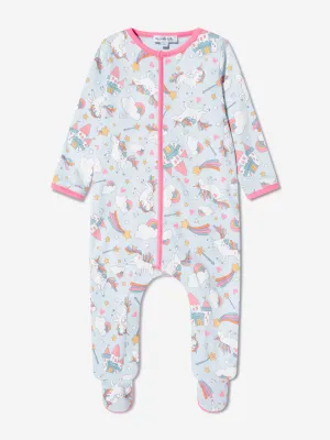 Magnolia Baby Baby Girls Dreamy Unicorns Babygrow in Pink