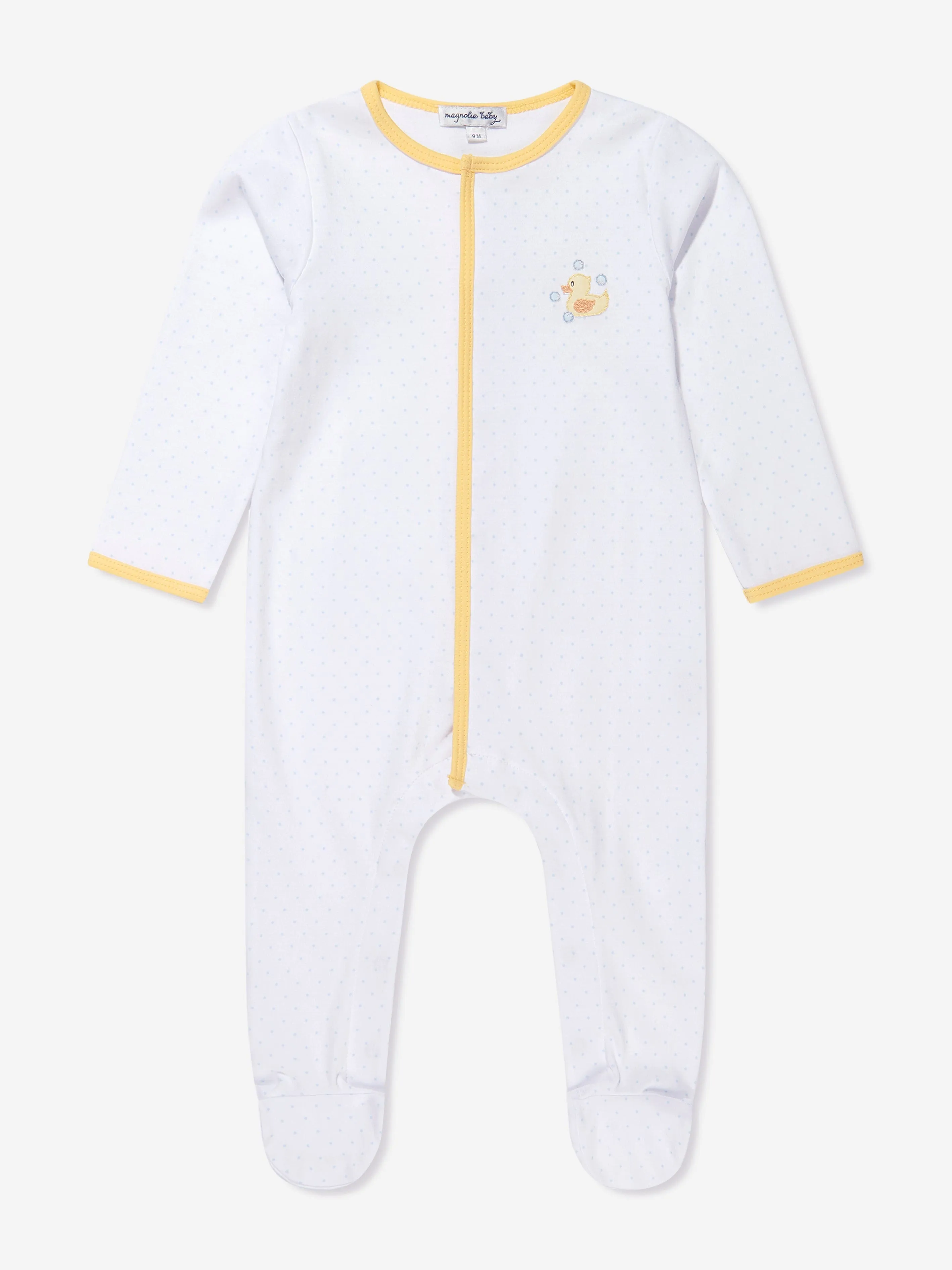 Magnolia Baby Canard en Caoutchouc Brodé Body en Blanc