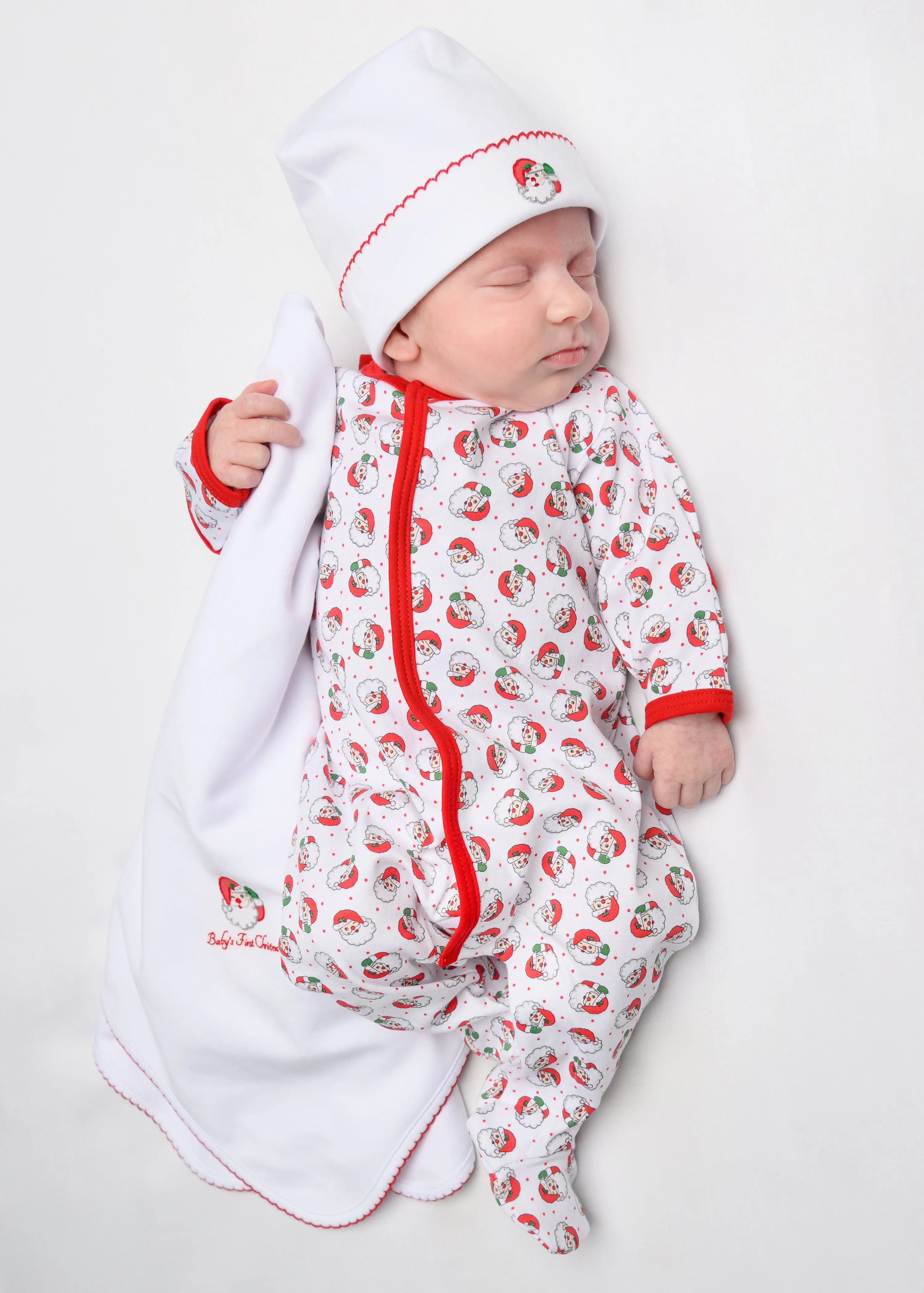 Magnolia Baby Babygrow Père Noël clignant des yeux en Rouge