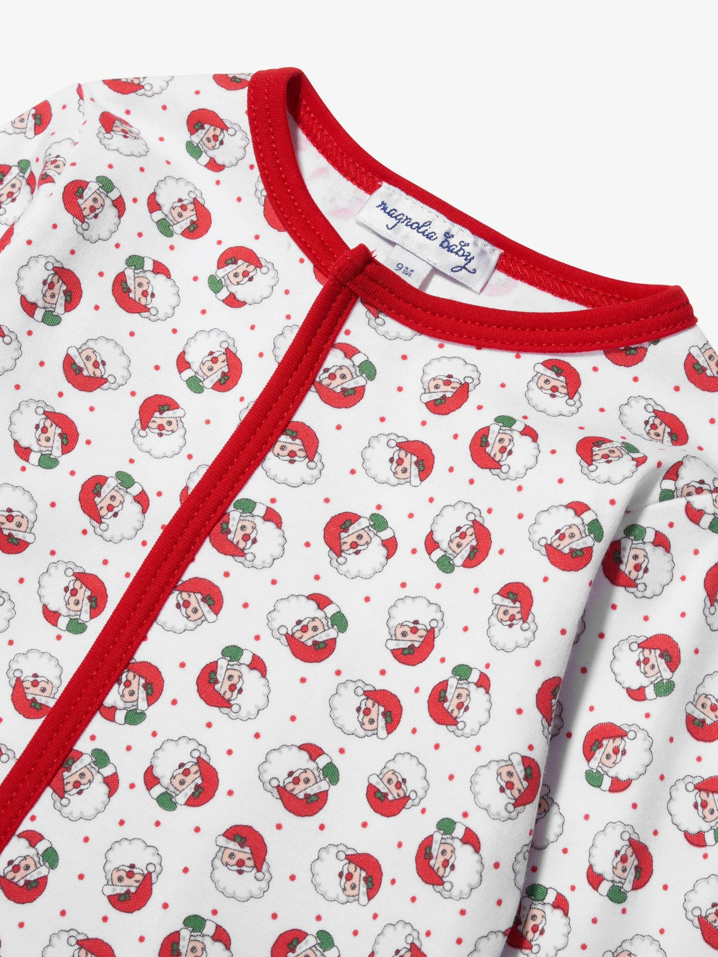 Magnolia Baby Babygrow Père Noël clignant des yeux en Rouge