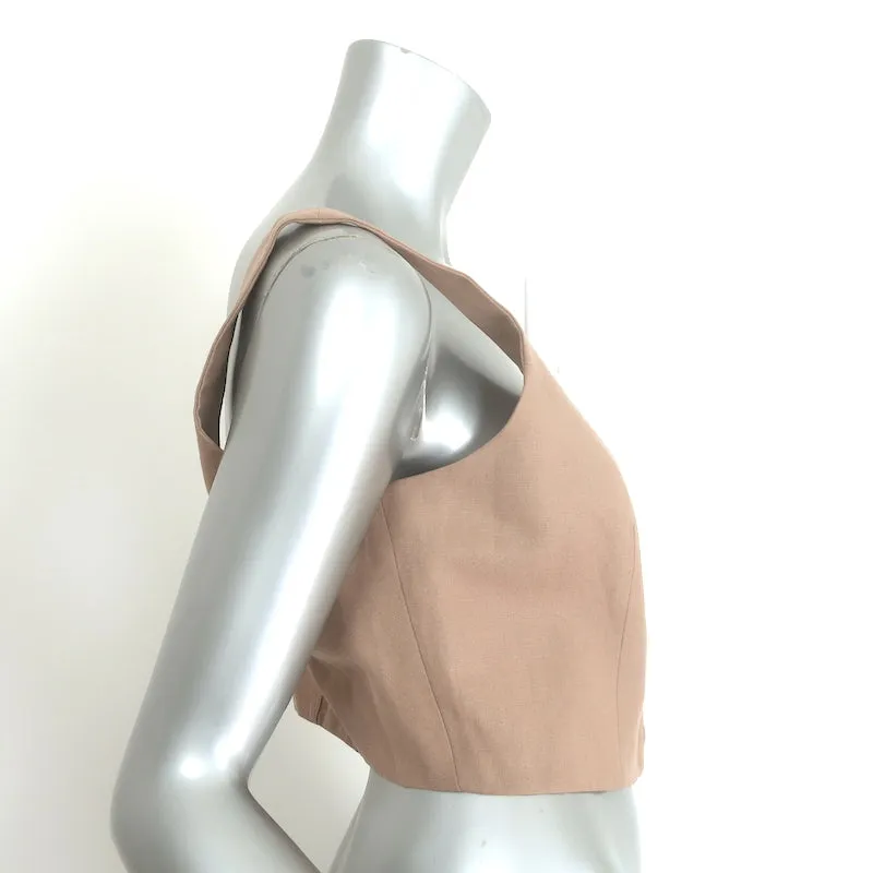 Mara Hoffman Aisha Haut Court Beige Tencel-Lin Taille 10