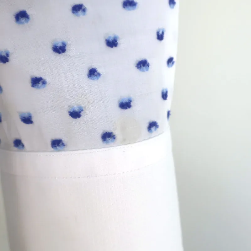 Chemise Marc Jacobs à col sequiné pois blancs taille 6 haut à manches longues