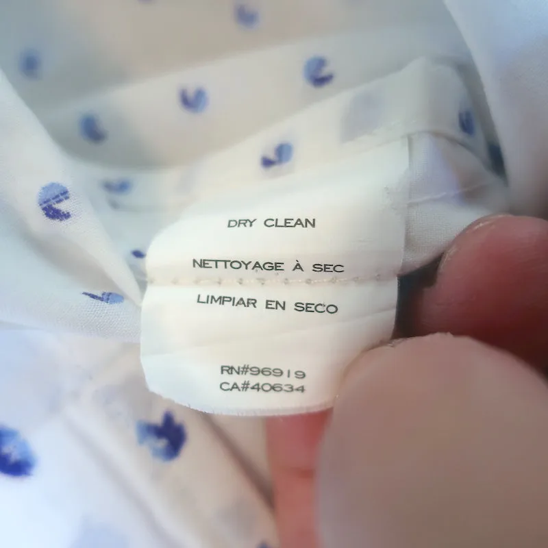 Chemise Marc Jacobs à col sequiné pois blancs taille 6 haut à manches longues