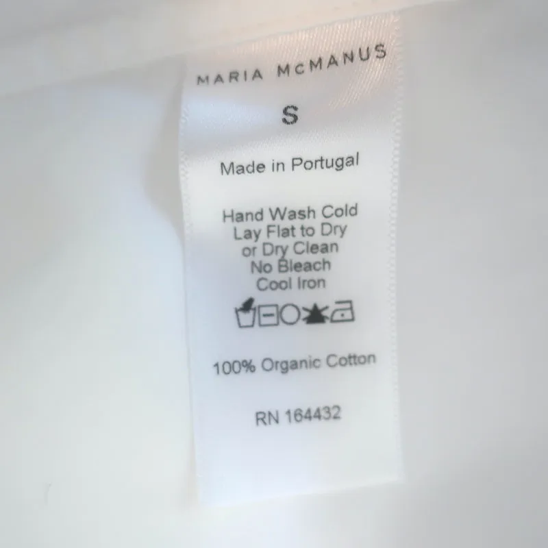 Chemise à boutons Maria McManus Blanc Coton biologique Taille Petite Haut à manches longues
