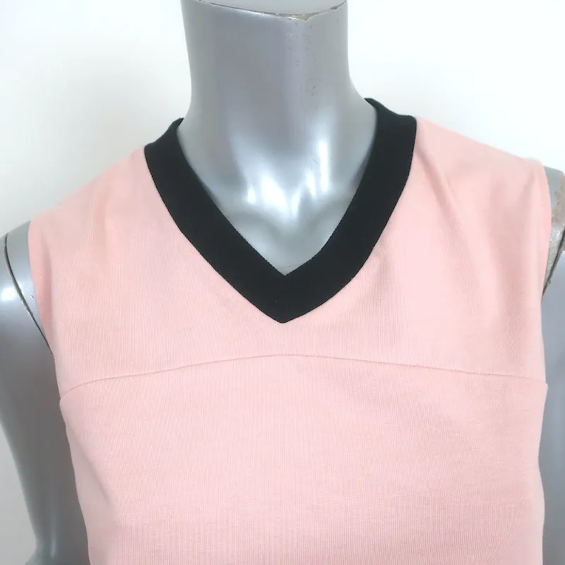 Marni Haut sans manches en V rose clair en coton jersey et poplin Taille 38
