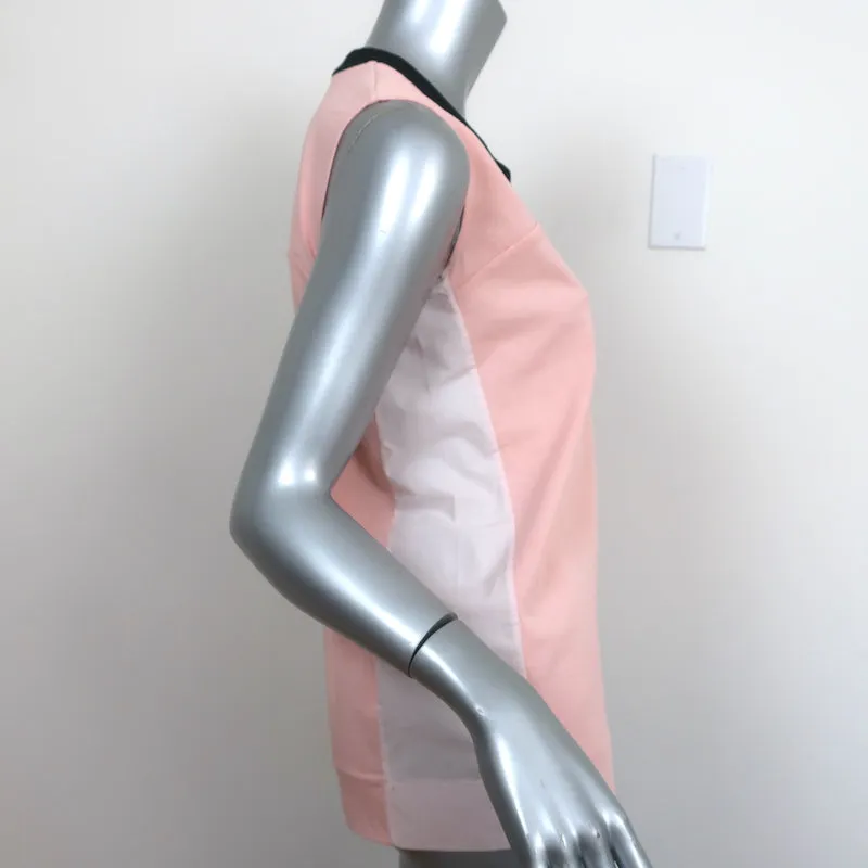 Marni Haut sans manches en V rose clair en coton jersey et poplin Taille 38