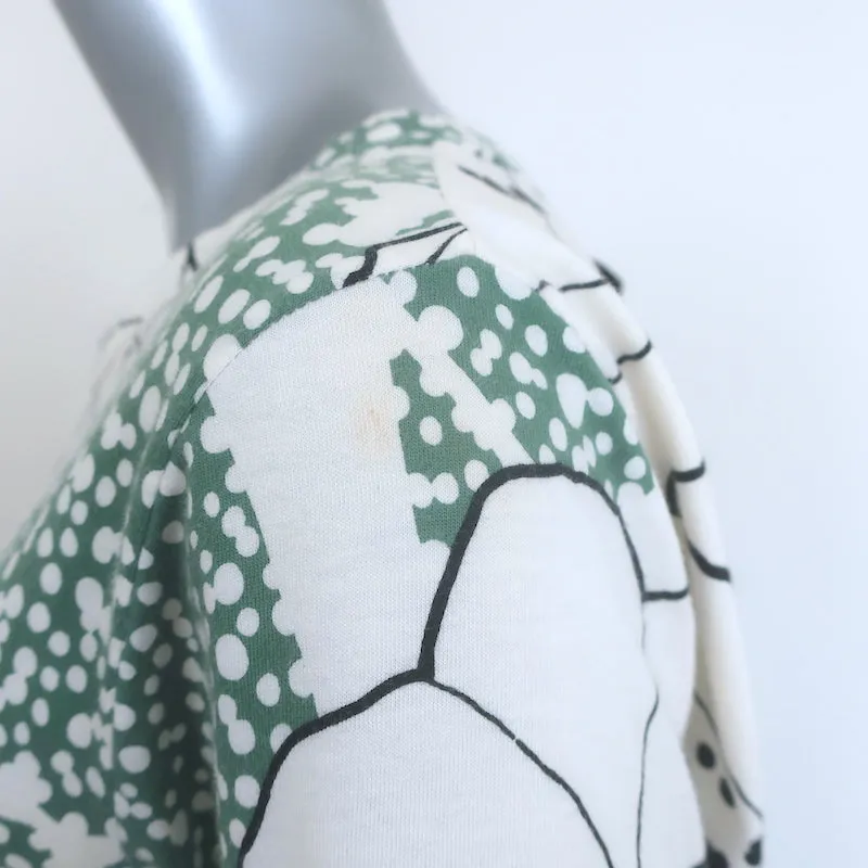 Marni T-shirt à nouder blanc imprimé cactus en coton jersey taille 42 haut à manches courtes
