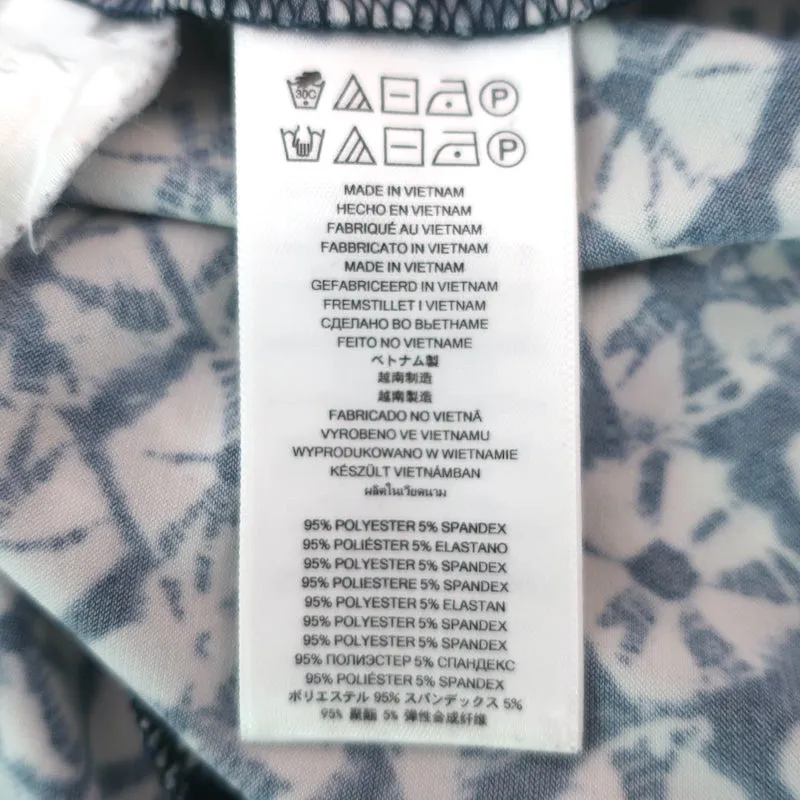 MICHAEL Michael Kors Haut à col enchaîné imprimé blanc/bleu marine en jersey taille S