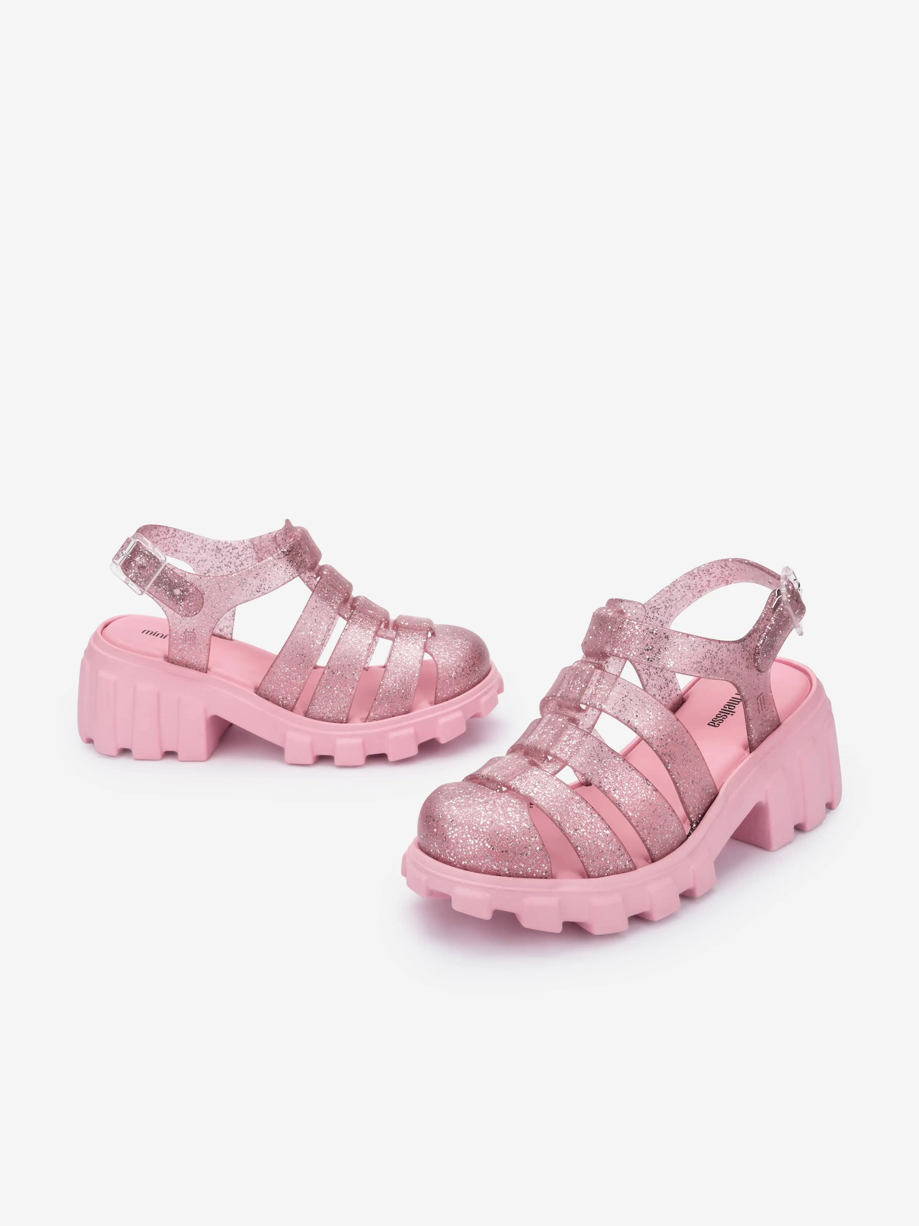 Mini Melissa Sandales Megan pour Filles en Rose
