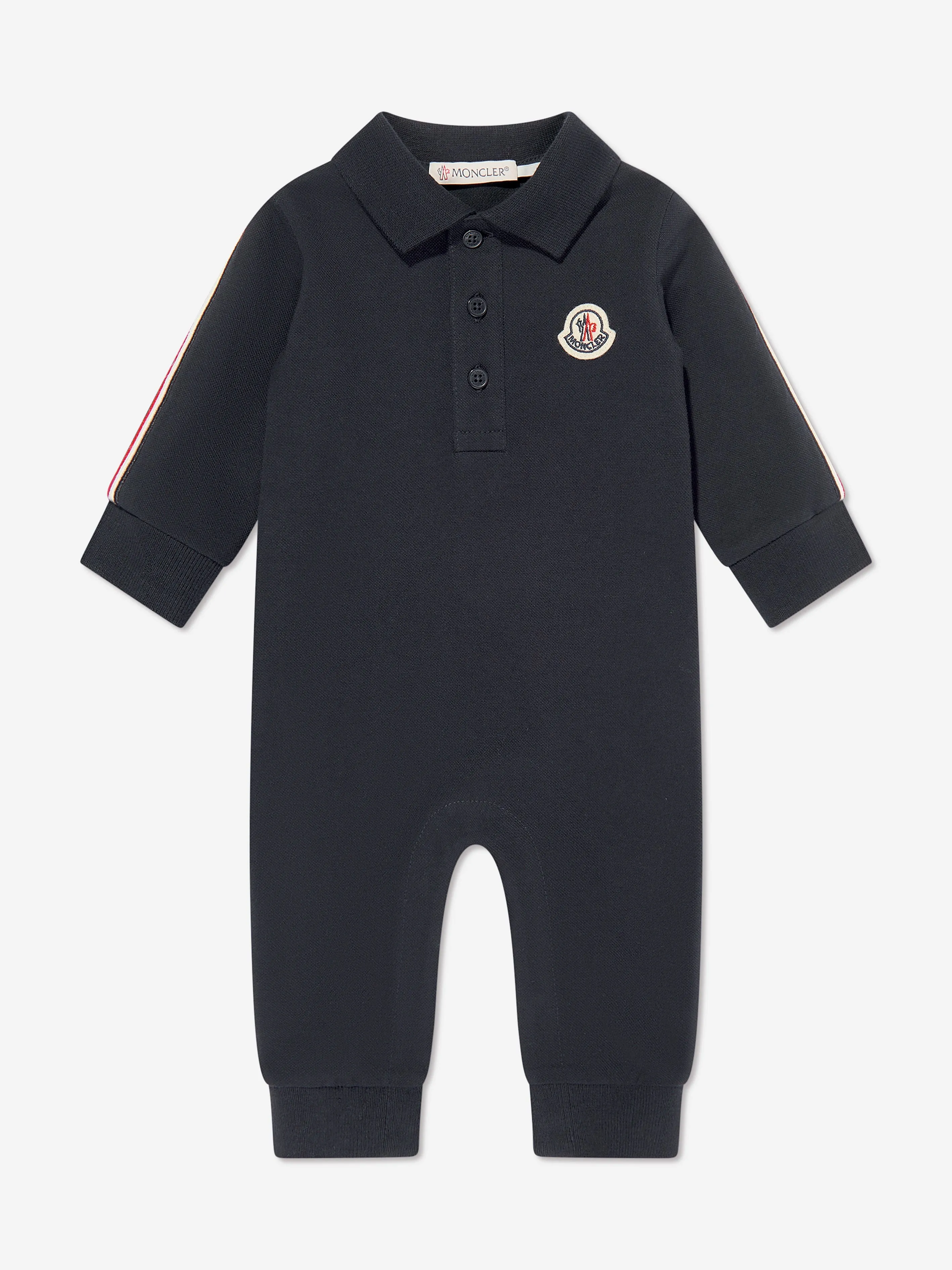 Moncler Enfant Combinaison Bébé Garçon avec Logo en Bleu Marine