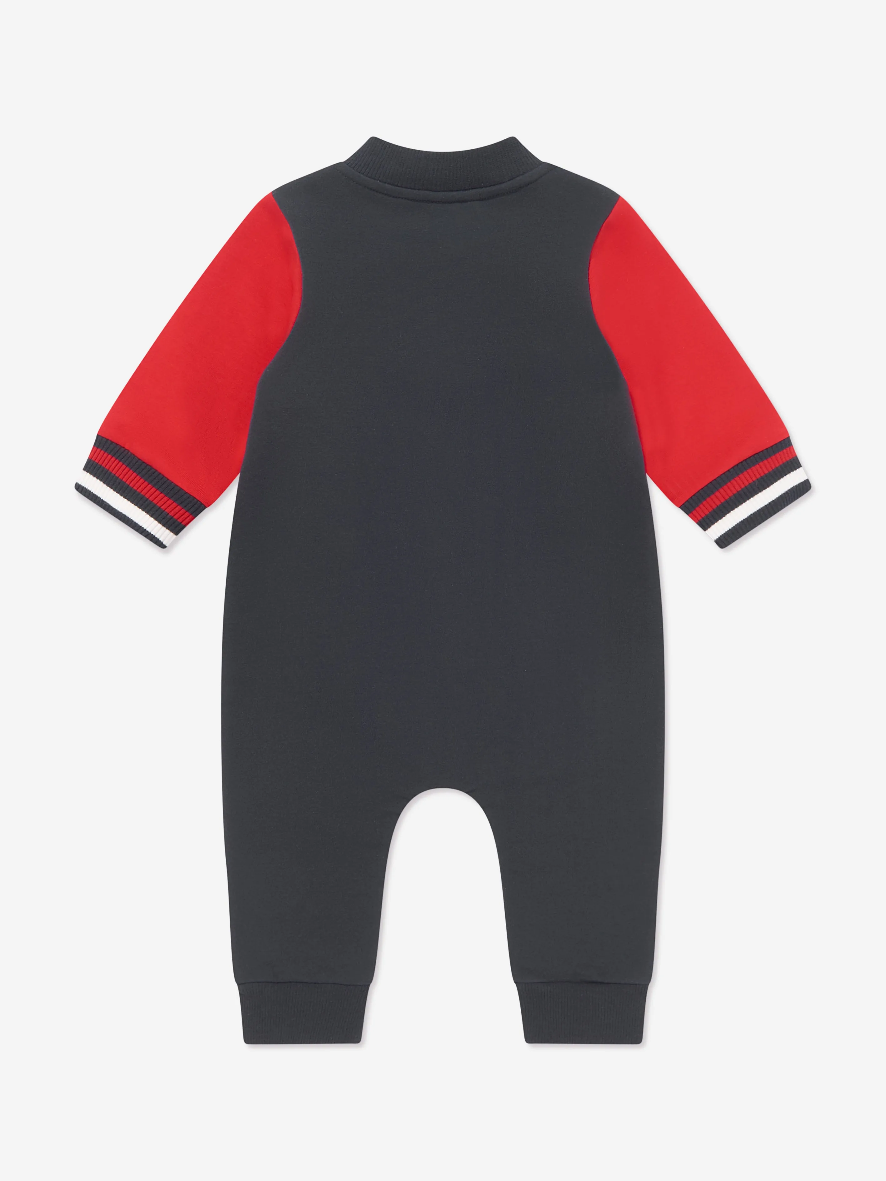 Moncler Enfant Combinaison Bébé Garçon avec Logo en Bleu Marine