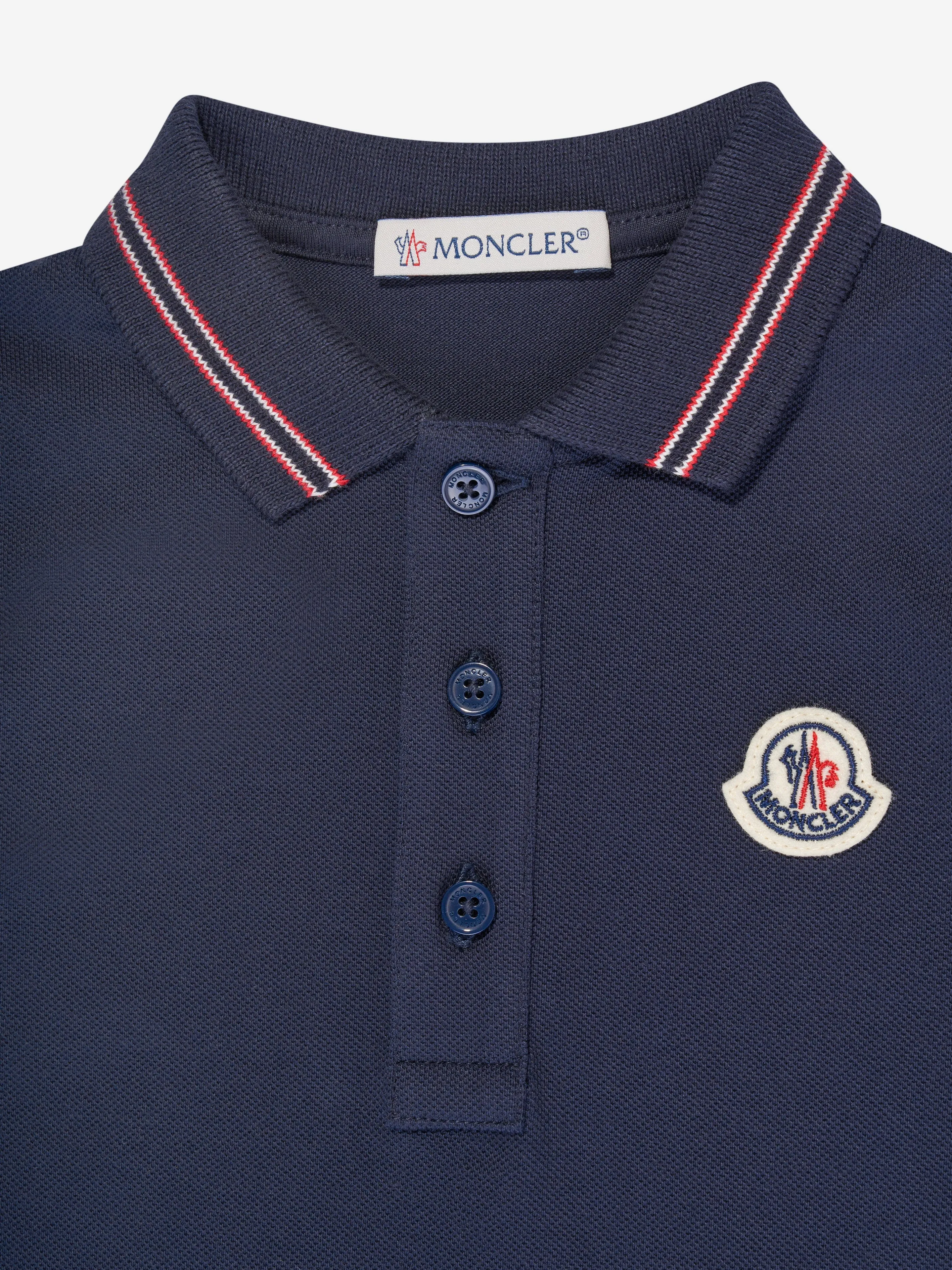 Moncler Enfant Combinaison Polo pour Bébé Garçon en Bleu Marine