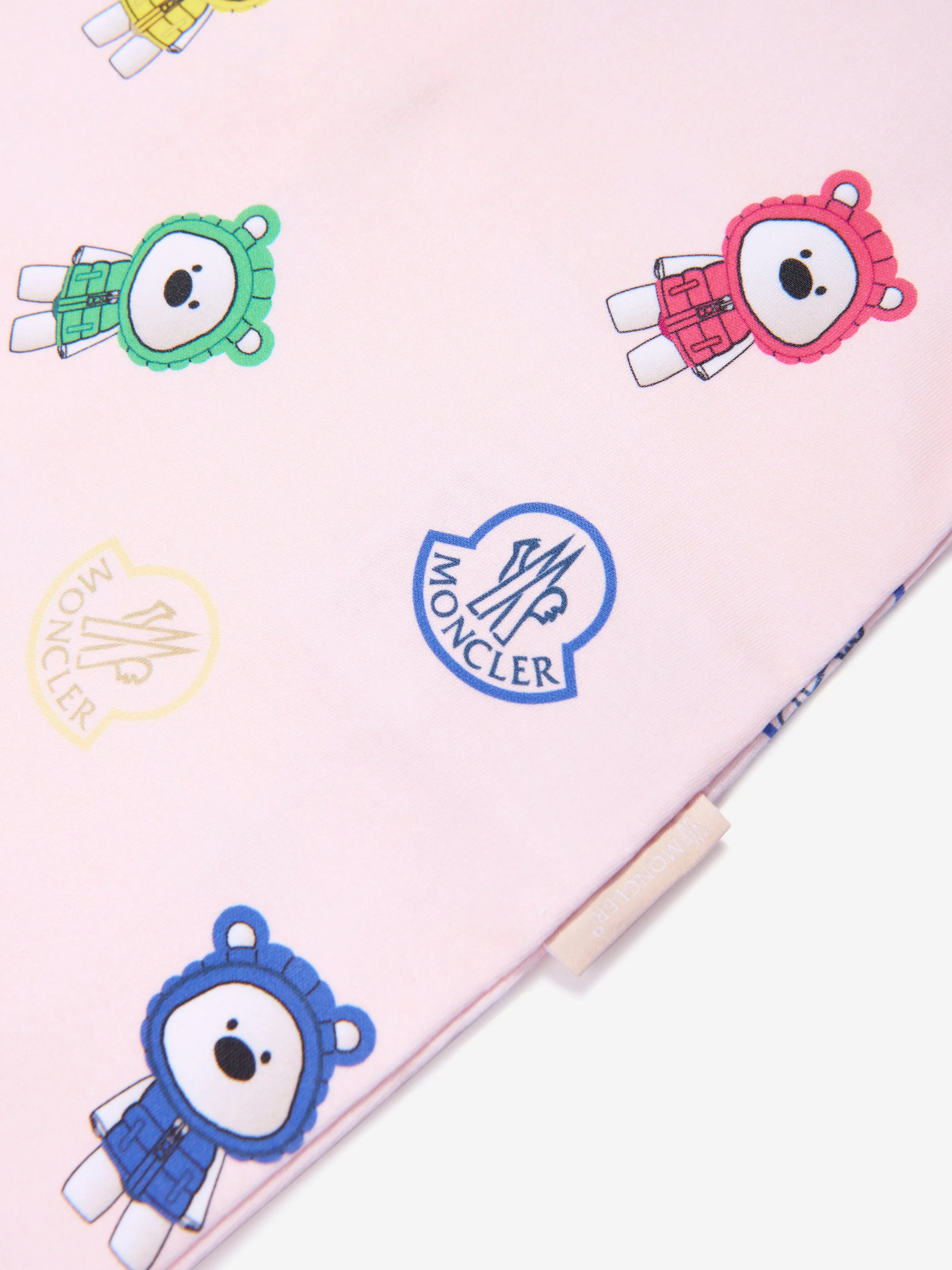 Moncler Enfant Combinaison à Imprimé Ours pour Fille en Rose