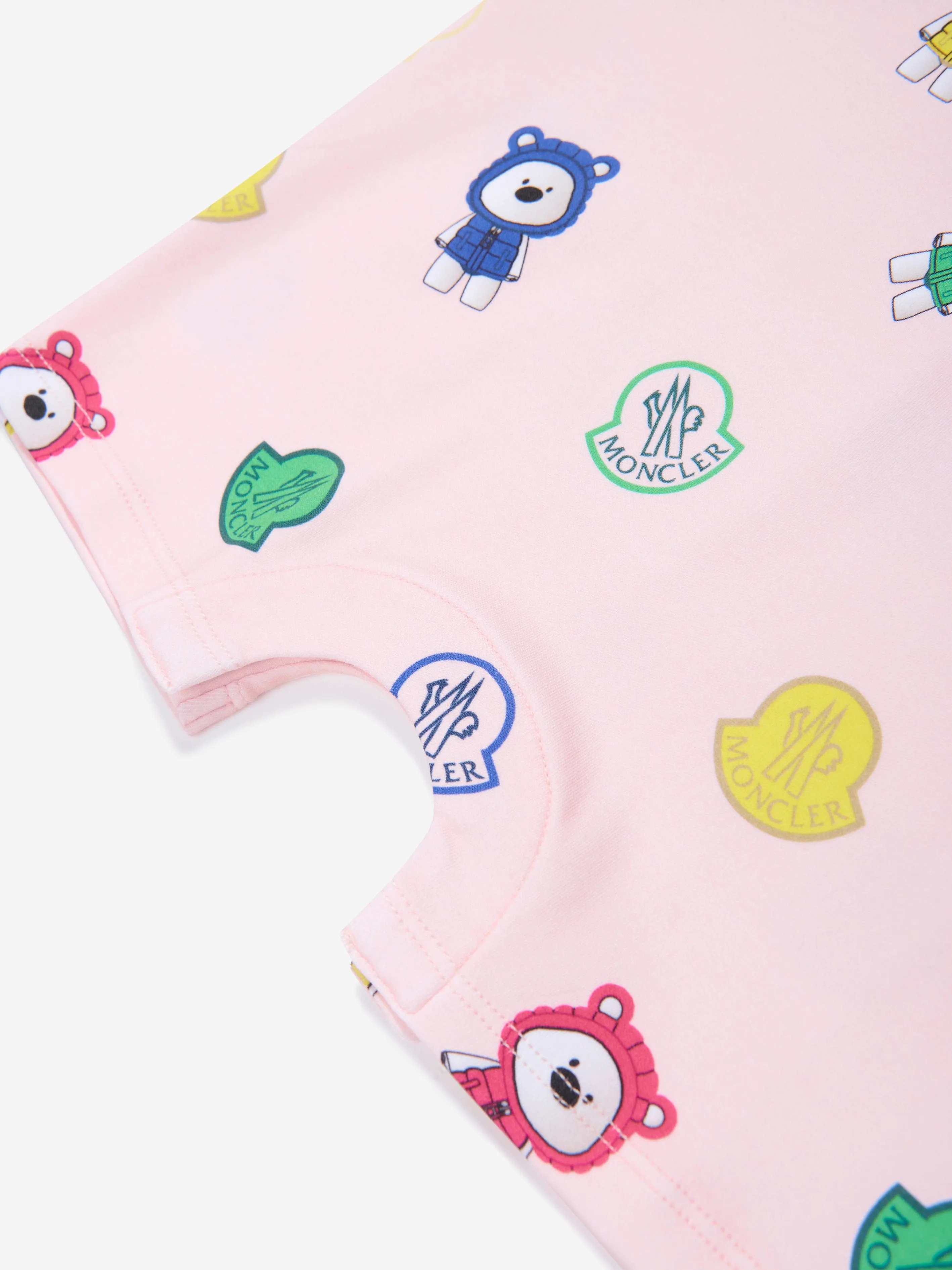 Moncler Enfant Combinaison à Imprimé Ours pour Fille en Rose