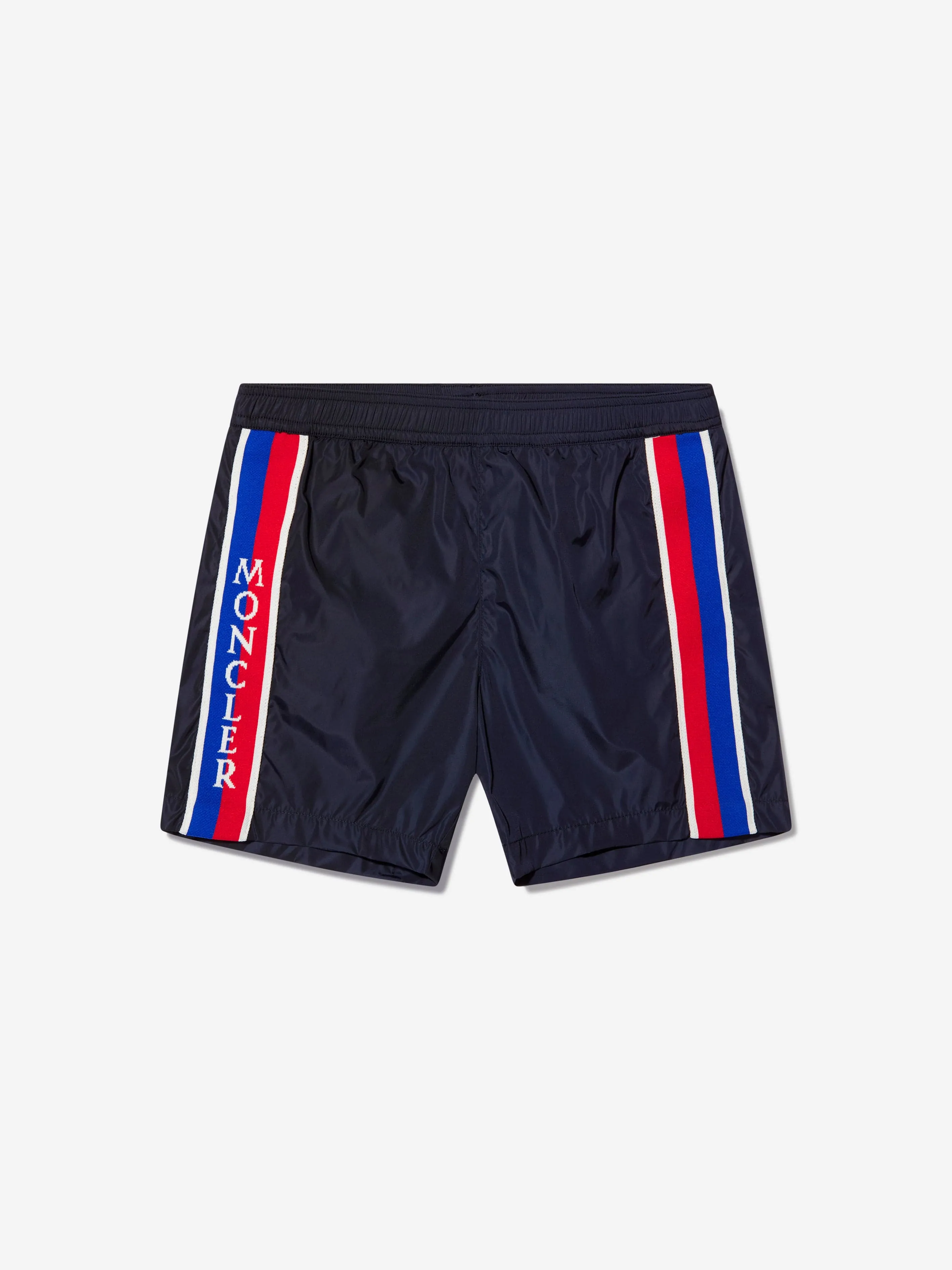 Moncler Enfant Shorts de bain pour garçons avec logo en bleu marine