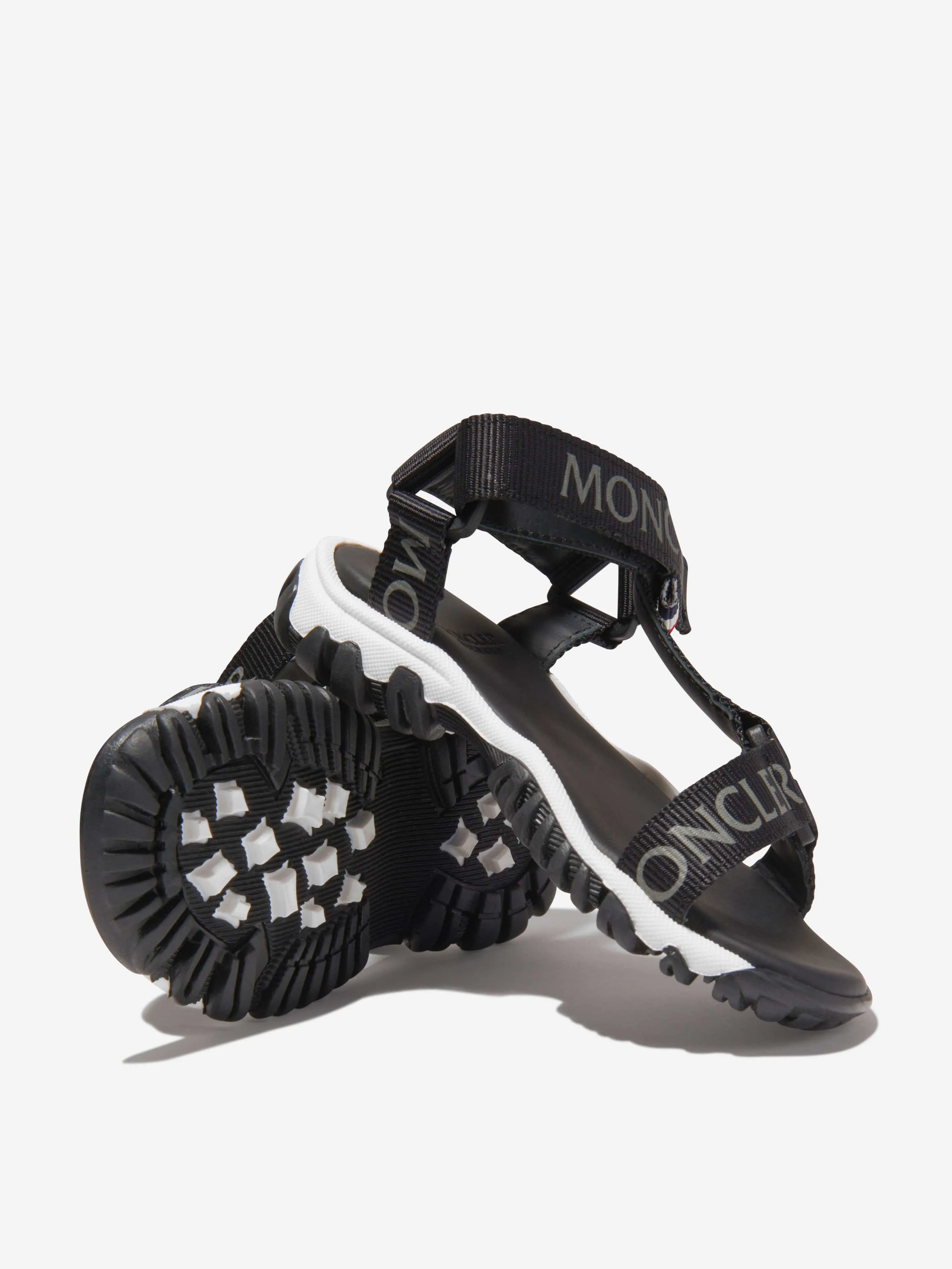 Sandales à lanières unisexes avec logo Moncler Enfant