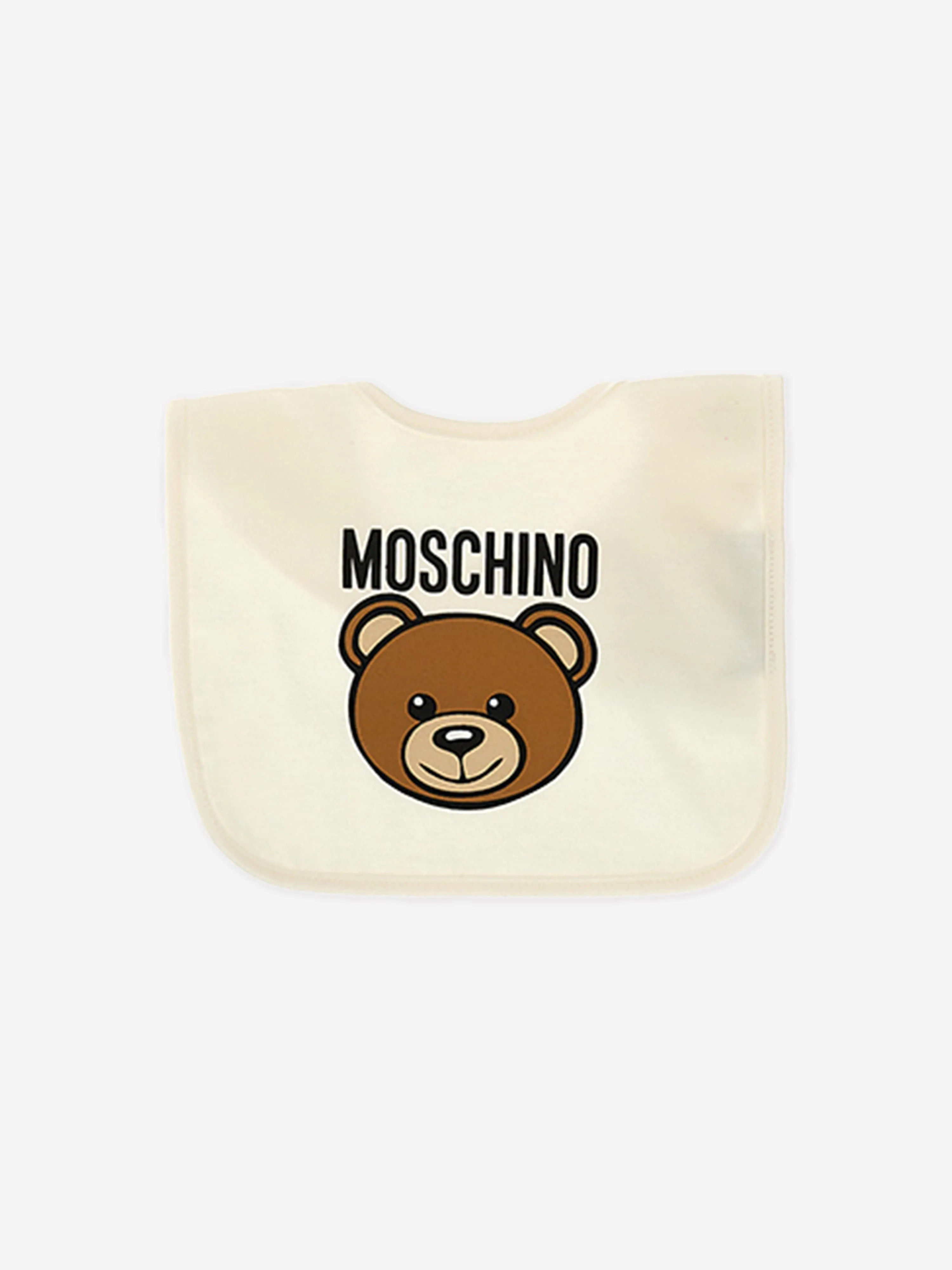 Ensemble Cadeau Body Bébé Logo Ourson Moschino en Ivoire