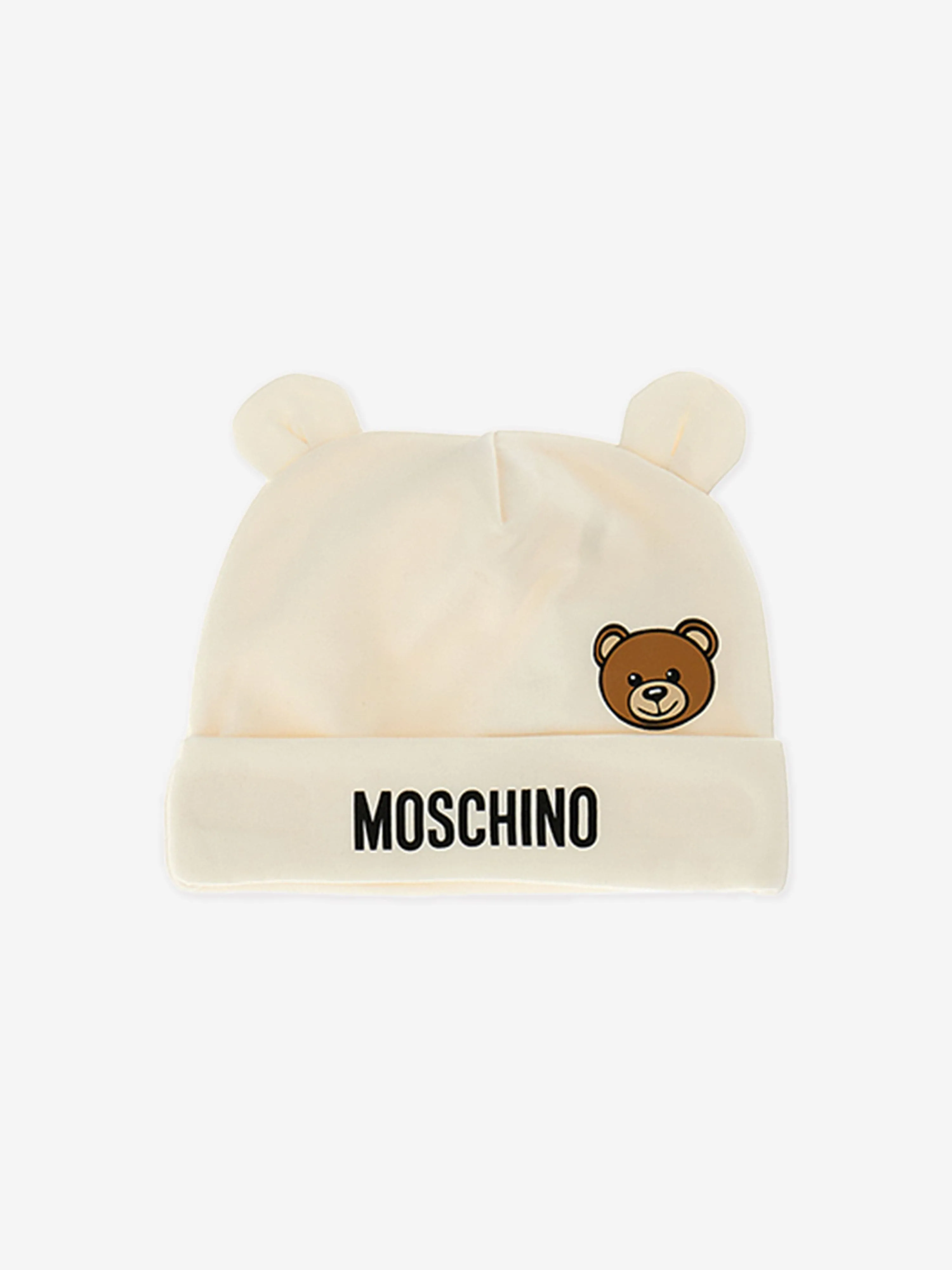 Ensemble Cadeau Body Bébé Logo Ourson Moschino en Ivoire