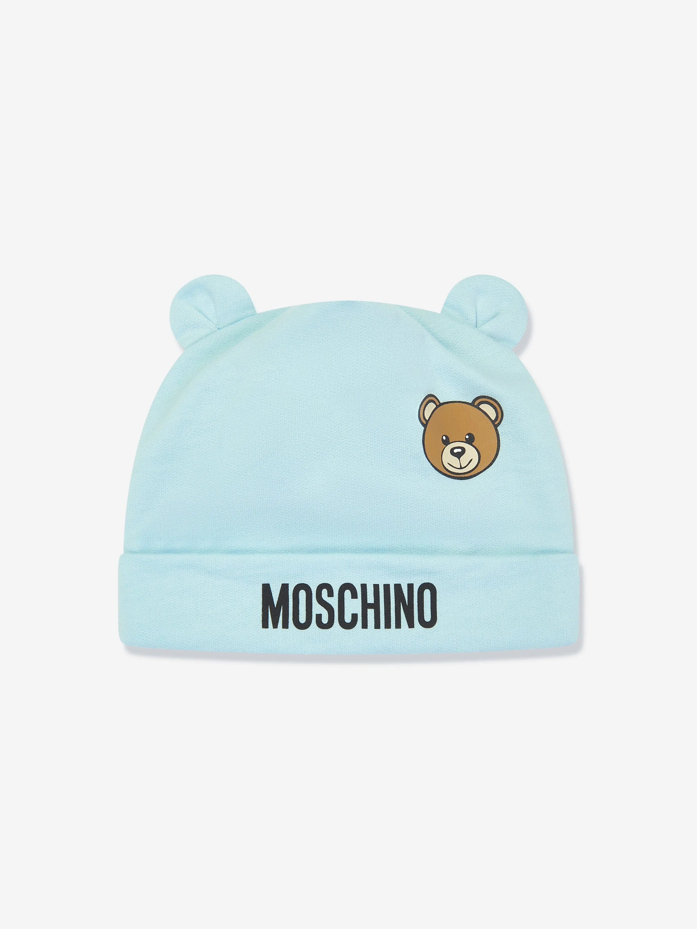 Ensemble Cadeau Body Bébé Garçon avec Logo Ours Moschino en Bleu