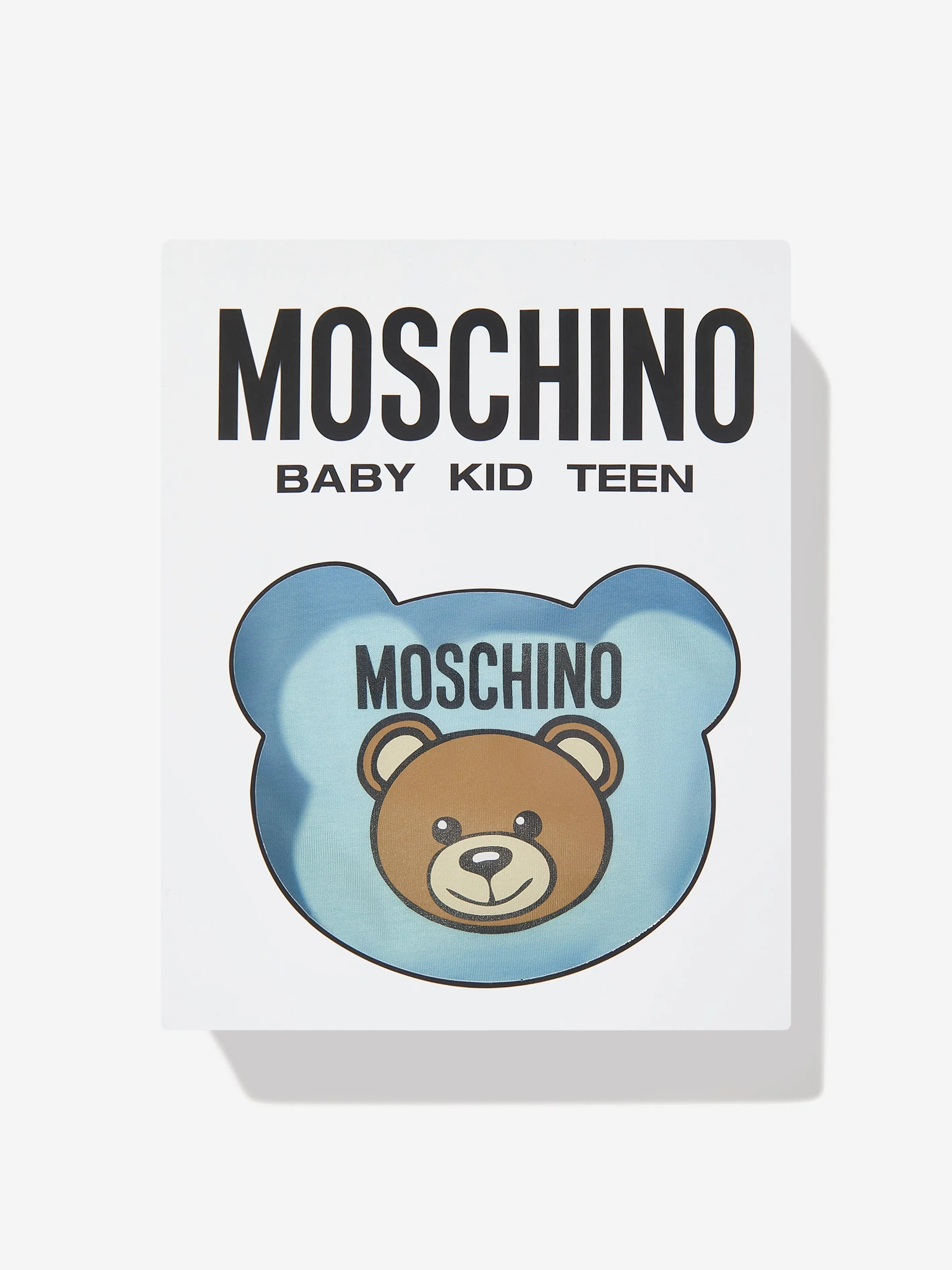Ensemble Cadeau Body Bébé Garçon avec Logo Ours Moschino en Bleu
