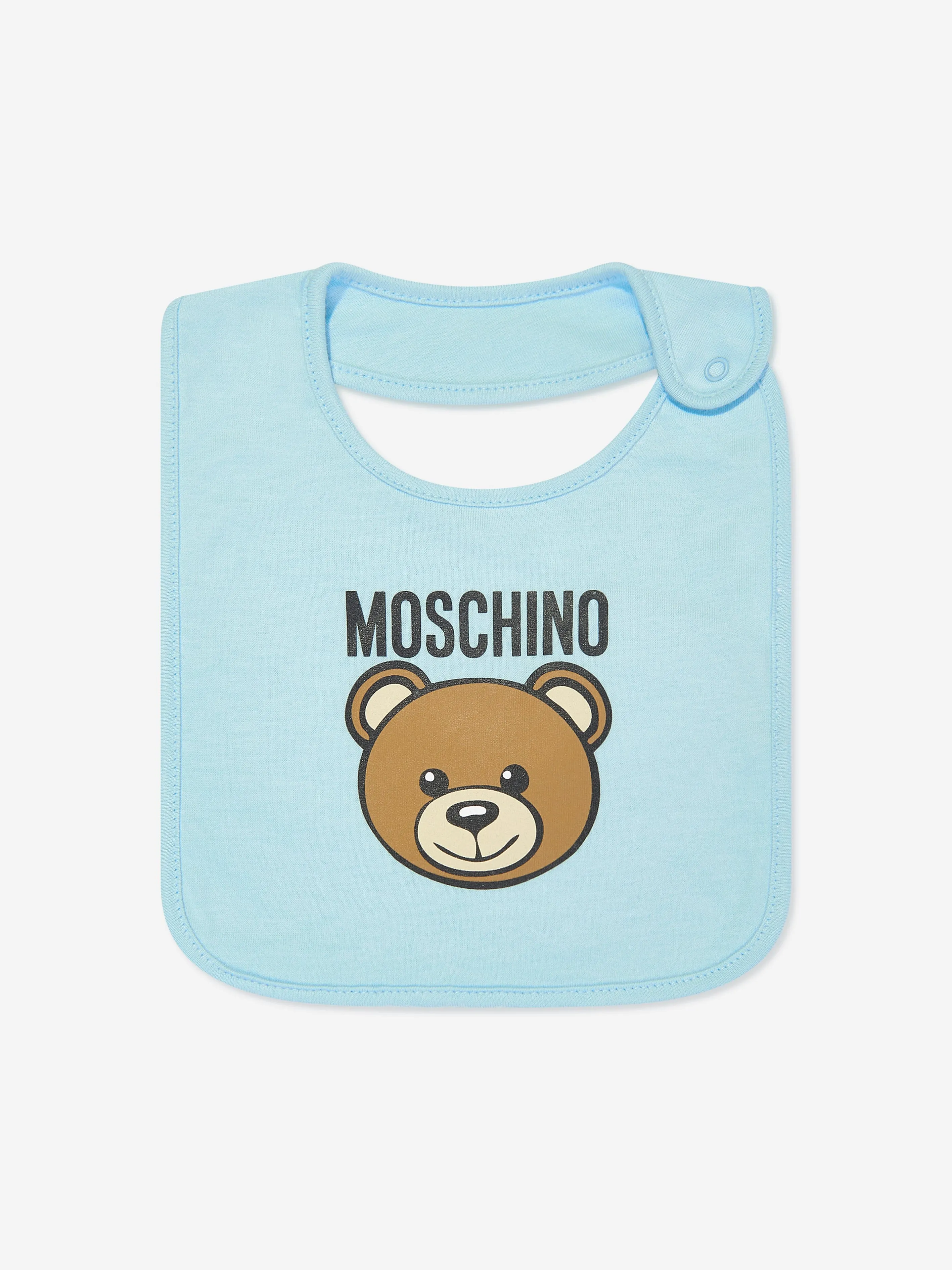 Ensemble Cadeau Body Bébé Garçon avec Logo Ours Moschino en Bleu