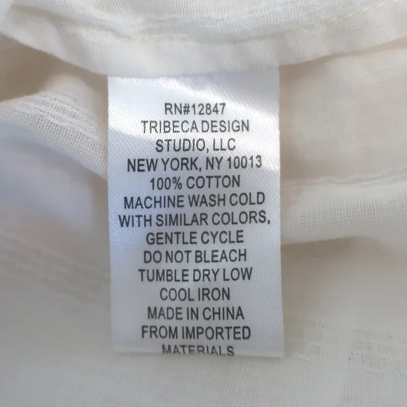 Nili Lotan Blouse Estelle à Boutons Crème Taille Très Petite Haut à Manches 3/4 NEUF