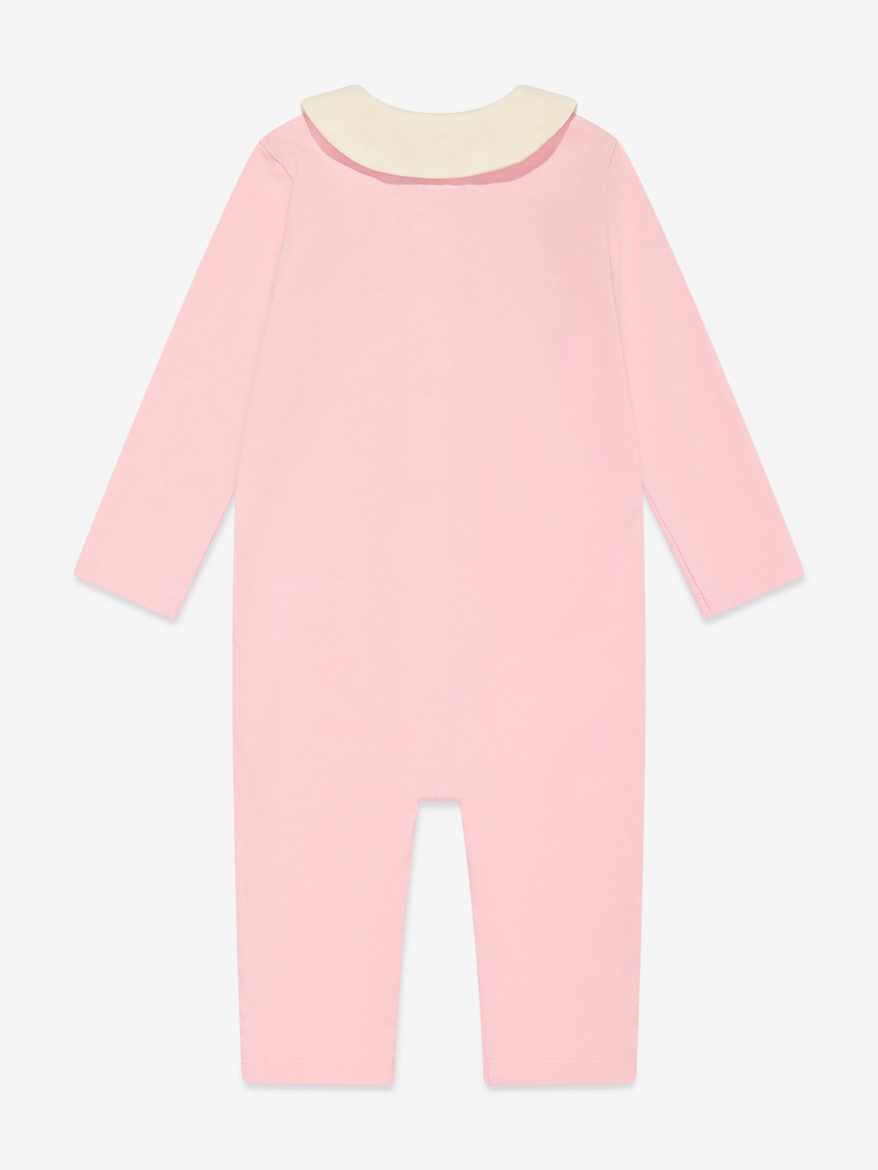 Off-White Combinaison Fleurs Littéraires pour Fille en Rose