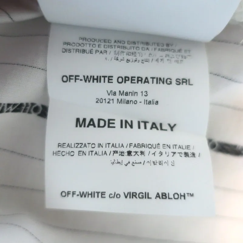 Off-White c/o Virgil Abloh Chemise à nœud devant en popeline rayée blanche Taille 40
