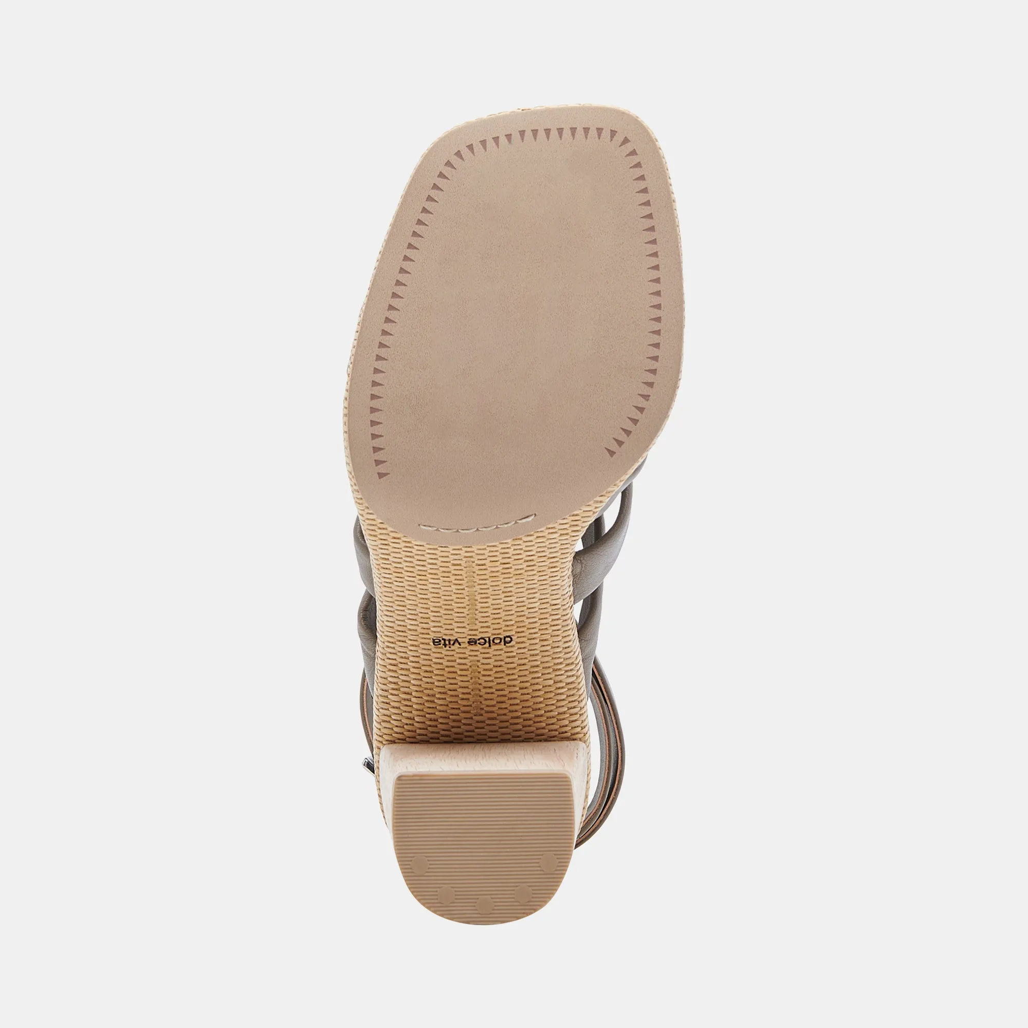 OLEMA TALONS CUIR VERT OLIVE FONCÉ