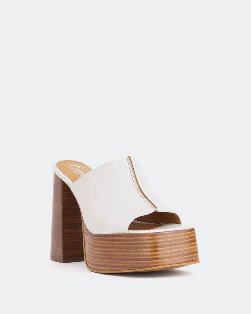 Overboard Cuir Blanc Cassé