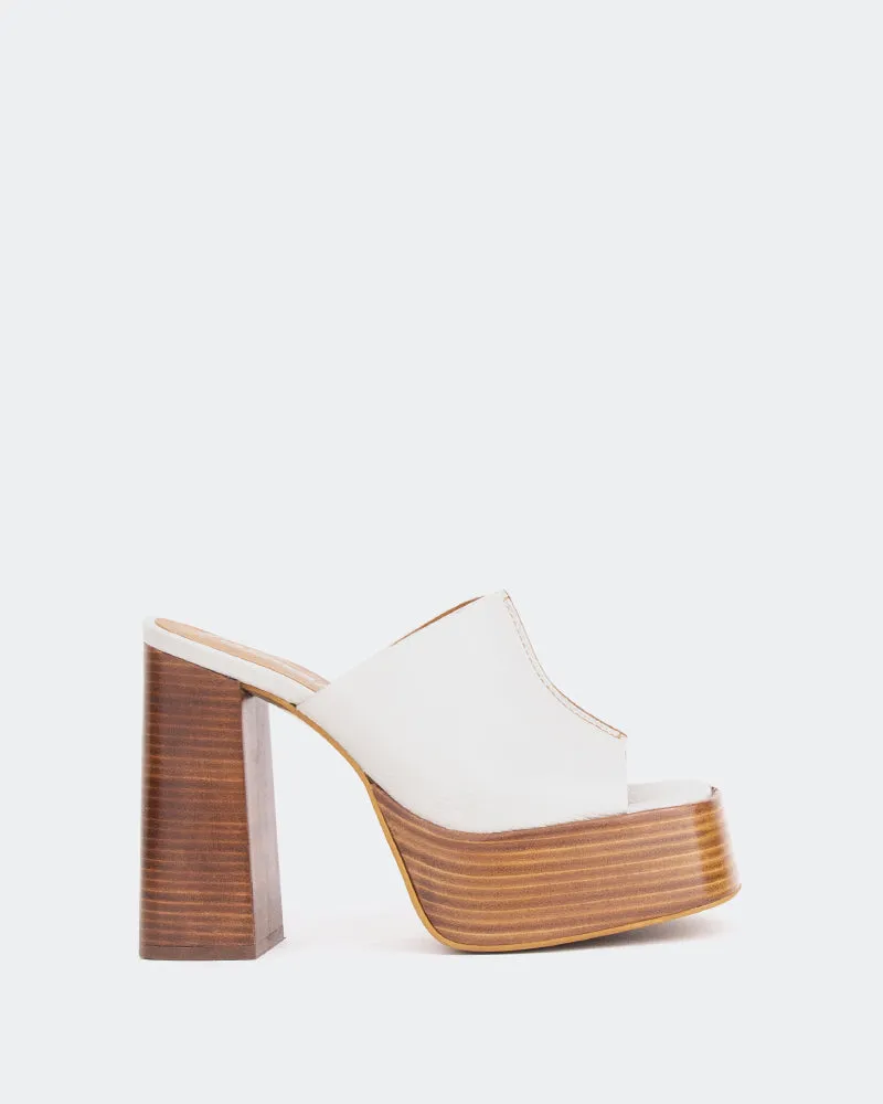 Overboard Cuir Blanc Cassé