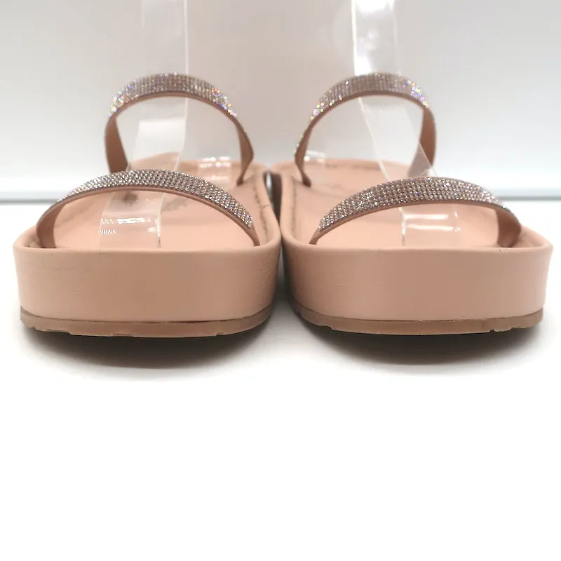 Sandales à glissière Pedro Garcia Alania ornées de cristaux en cuir rose blush taille 38