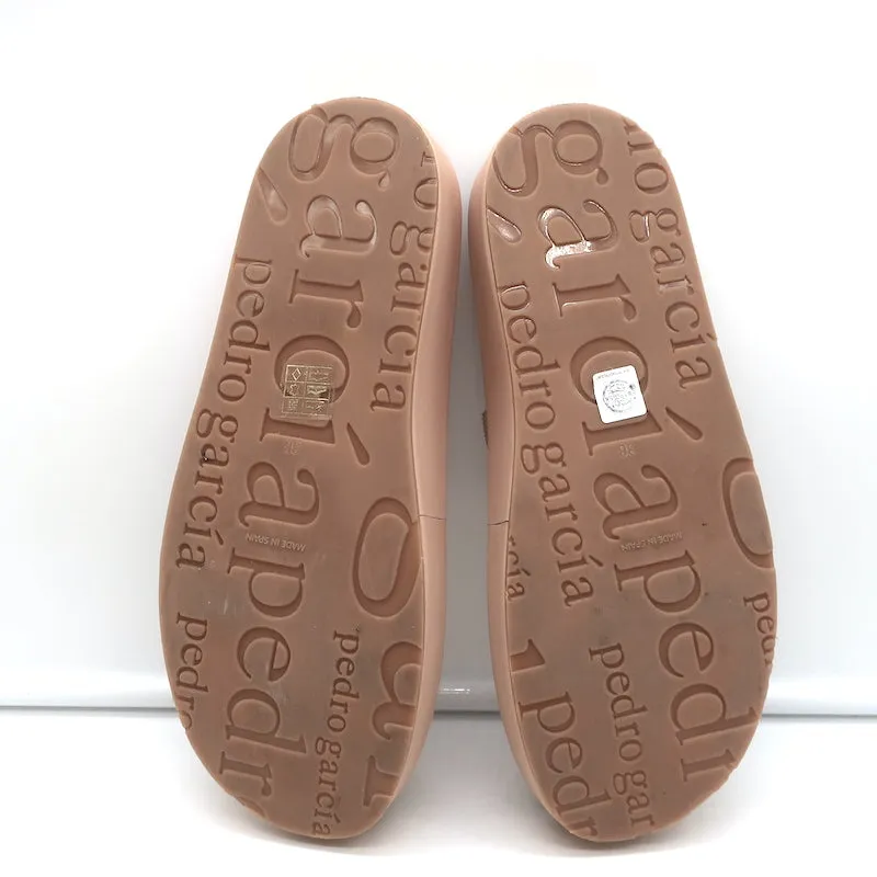 Sandales à glissière Pedro Garcia Alania ornées de cristaux en cuir rose blush taille 38